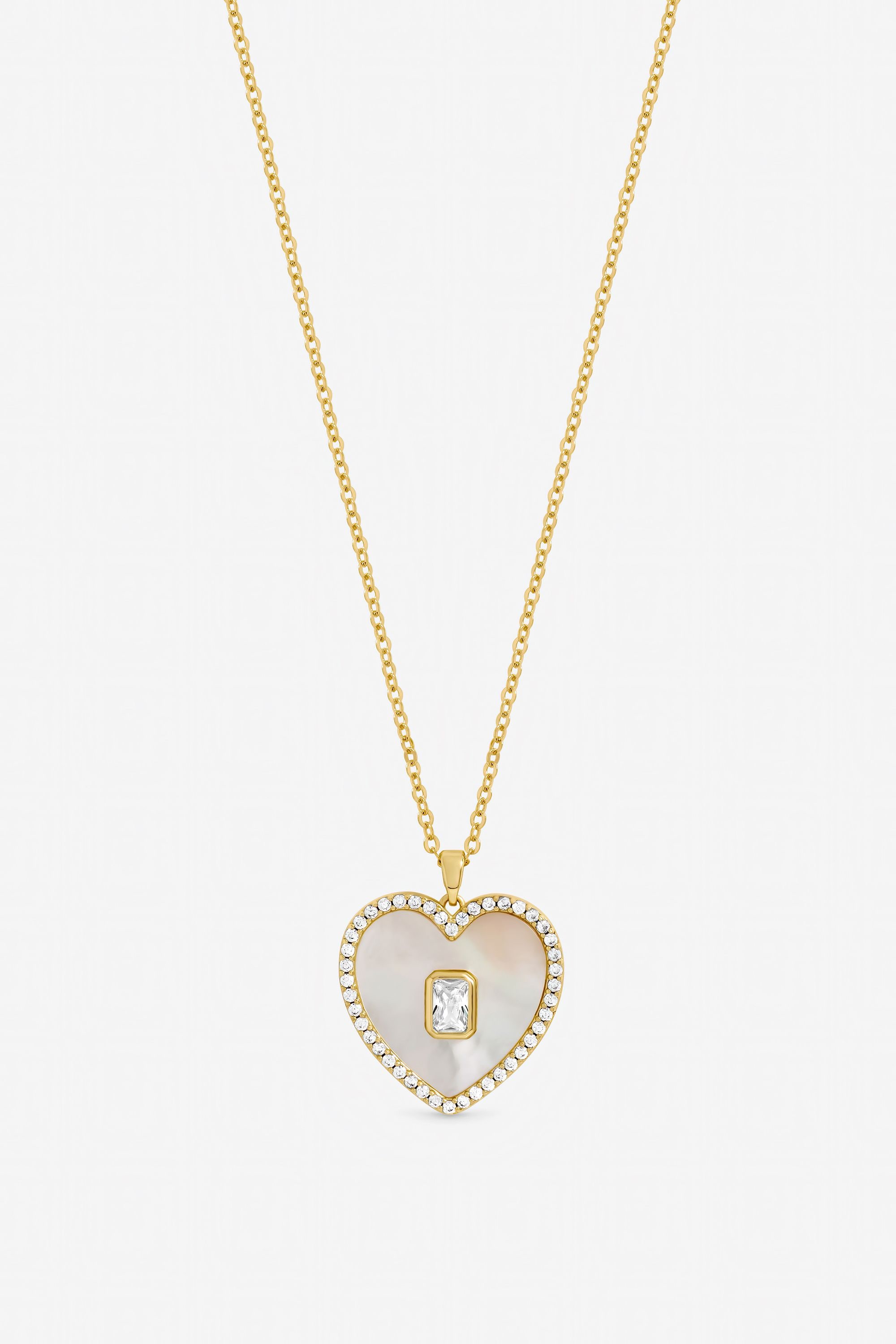 Jon Richard Gold Plated and Mother of Pearl Heart Pendant