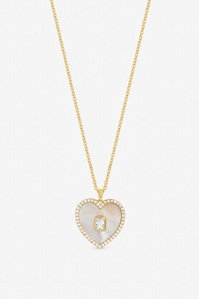 Jon Richard Gold Plated and Mother of Pearl Heart Pendant