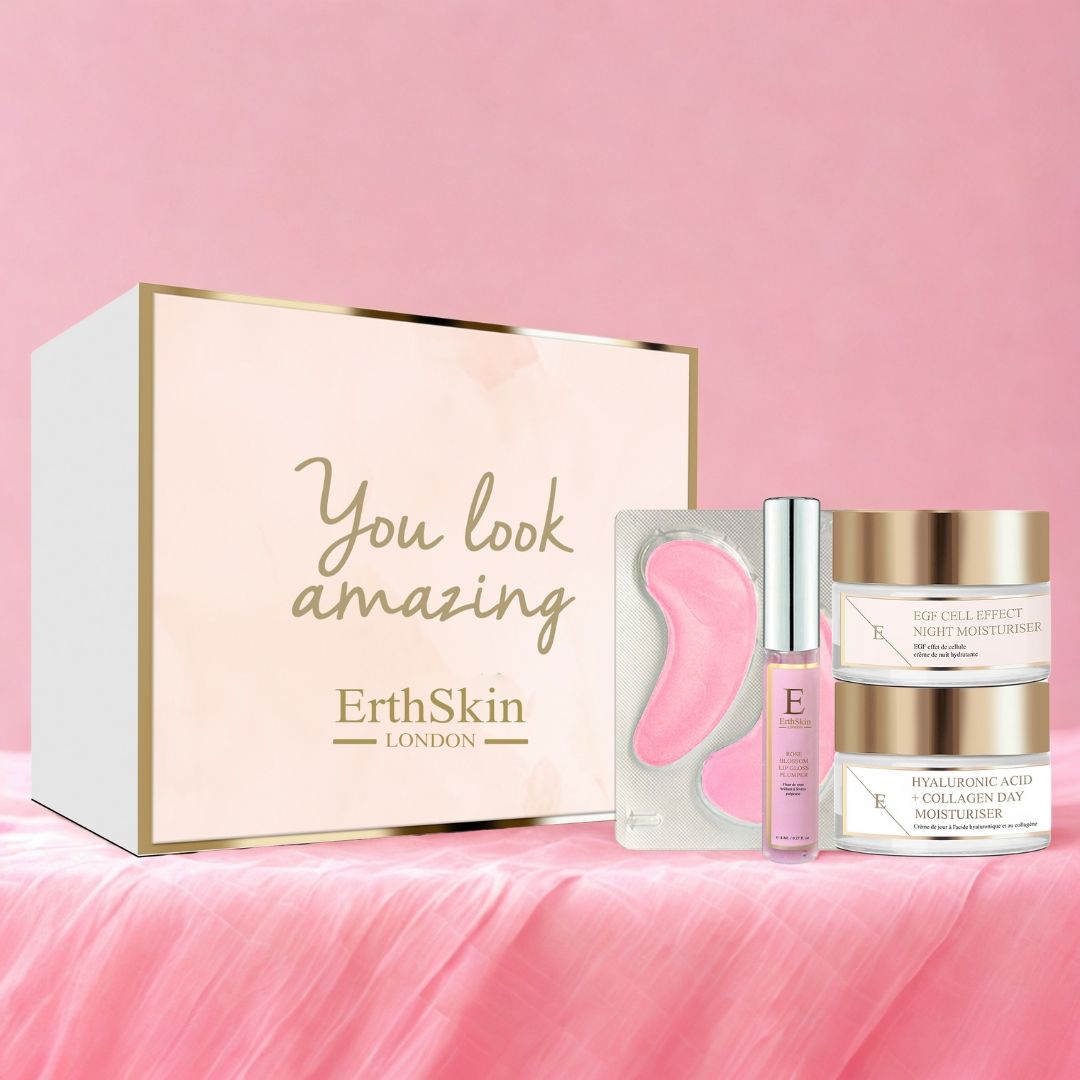Erth Skin London Anti-Aging Rose Duo: Lip Gloss + Eye & Face Creams image 3