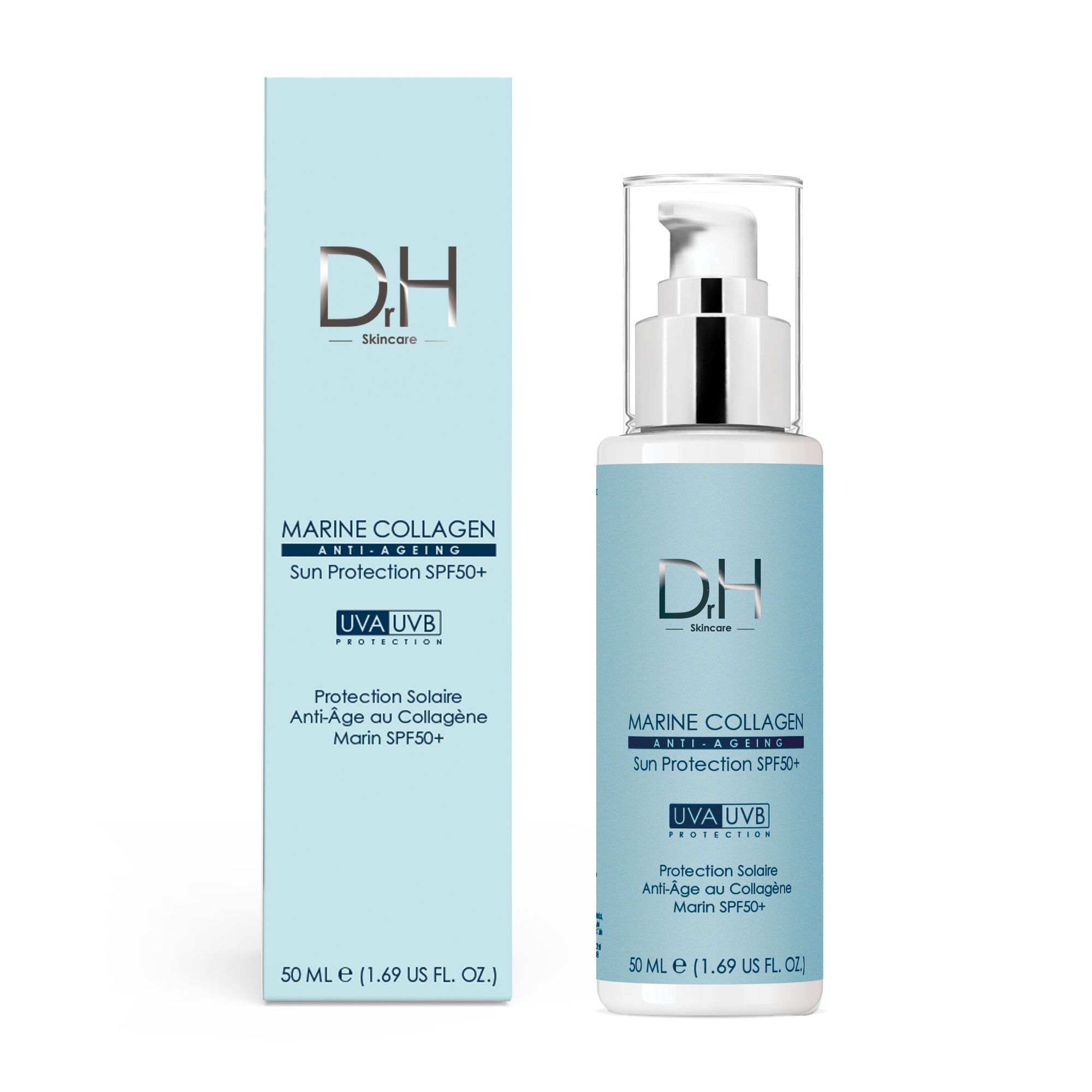 Dr H Anti-Ageing Marine Collagen Sun Protection SPF 50 50ml x 2 Duo Pack image 2