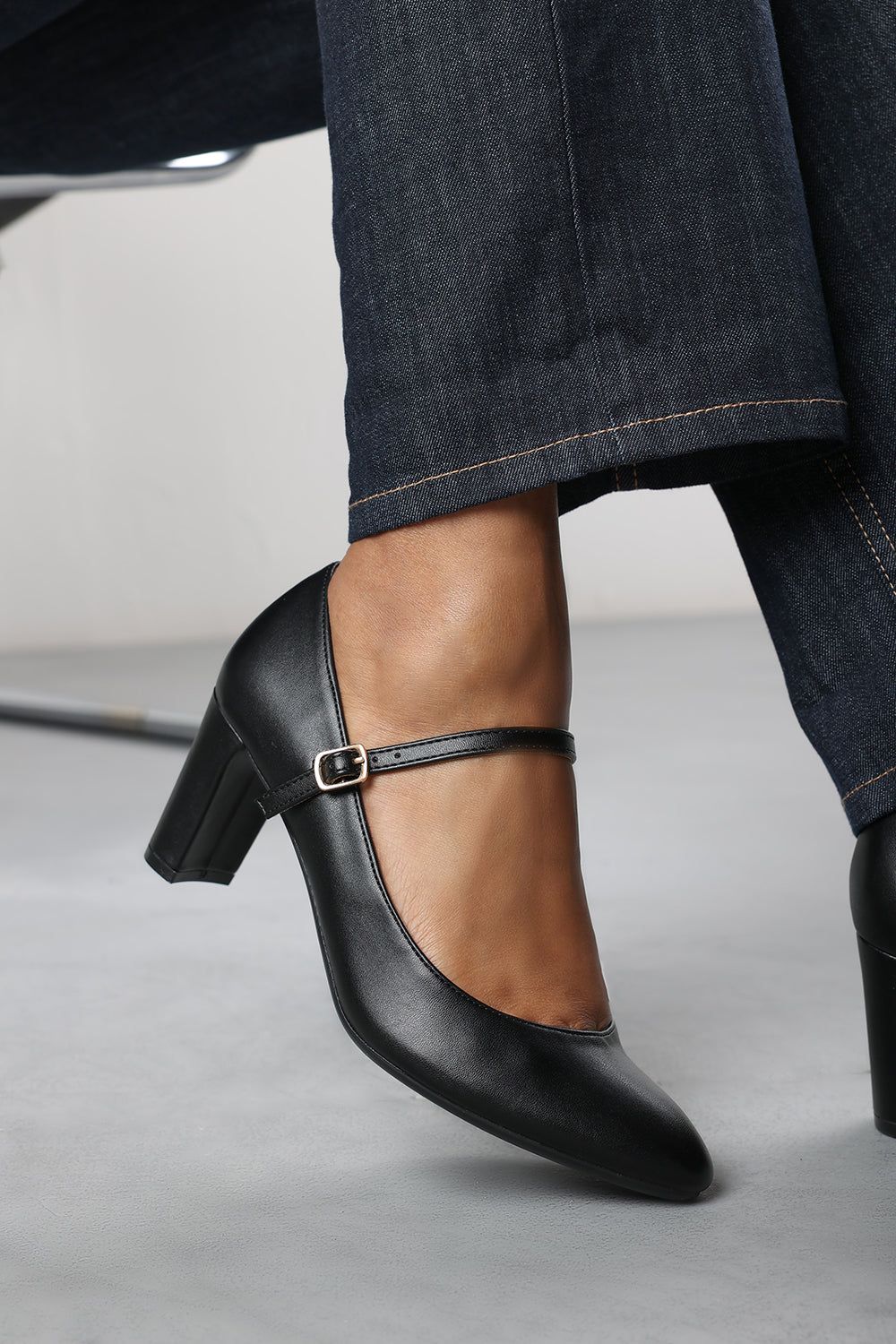 Where's That From 'Oceana' Wide Fit Suede Mary Jane Court Shoe With Buckle Strap image 5