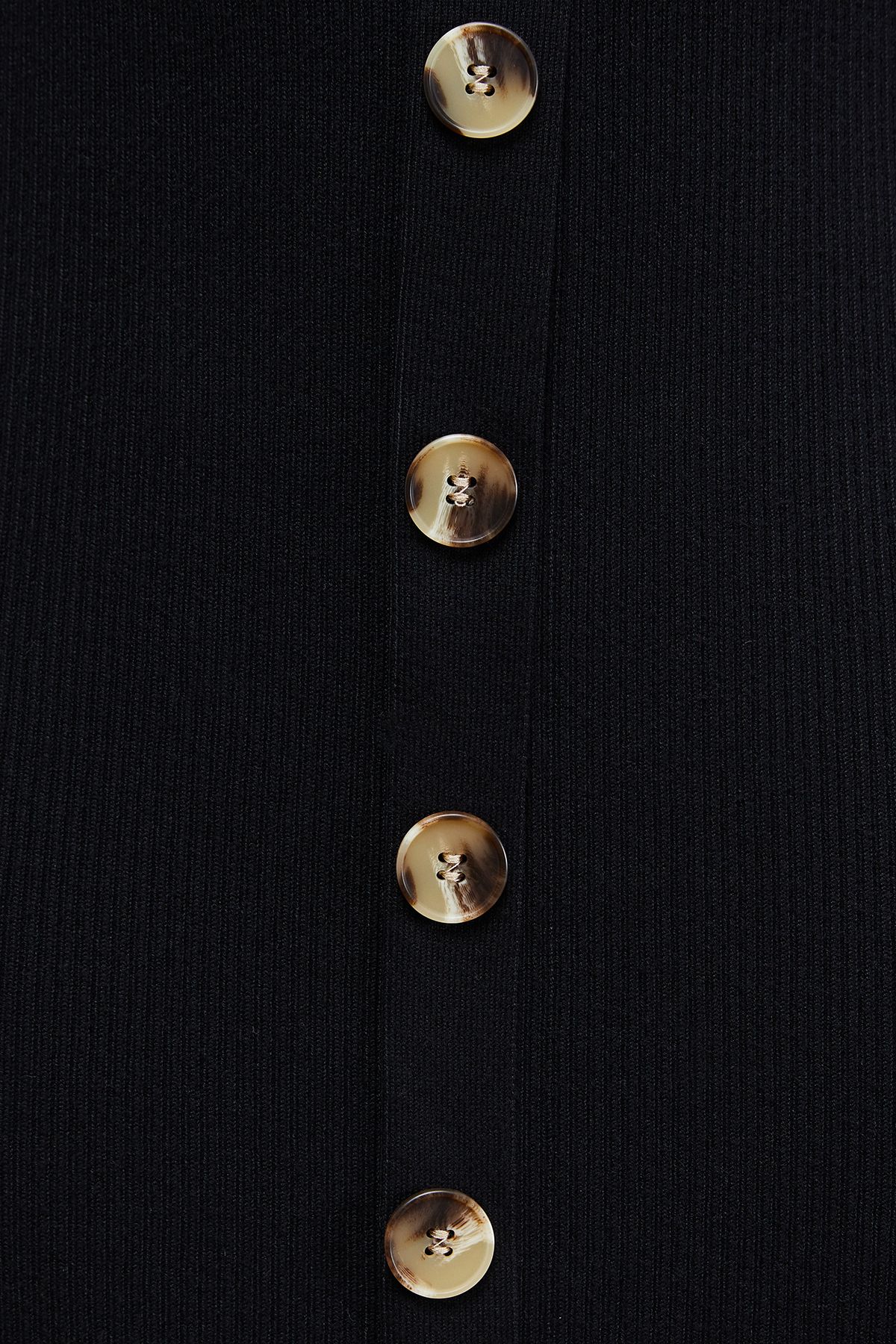 Oasis Button Down High Neck Mini Dress Black image 4