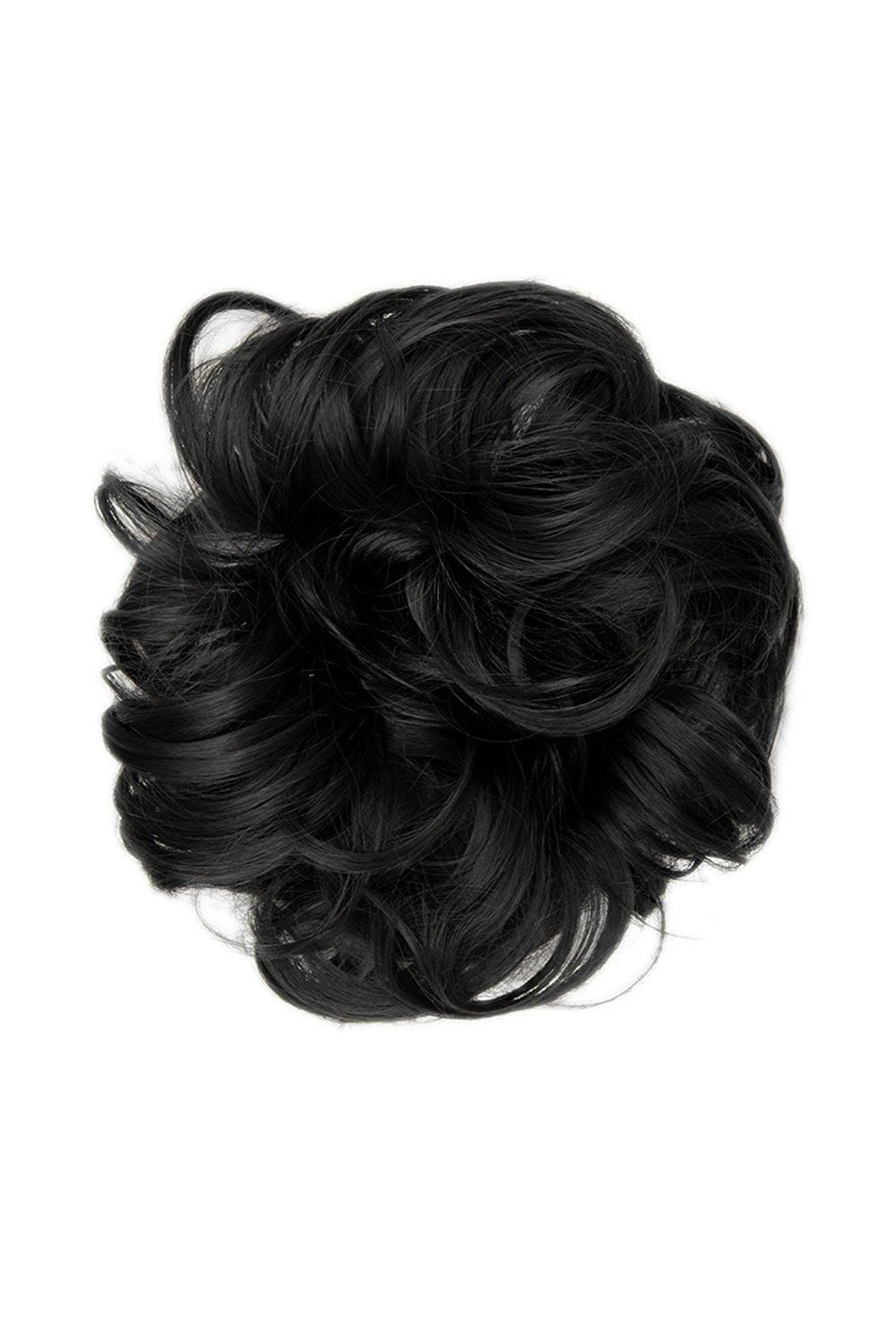 Lullabellz Premium Messy Bun Hair Up Scrunchie Natural Black image 2