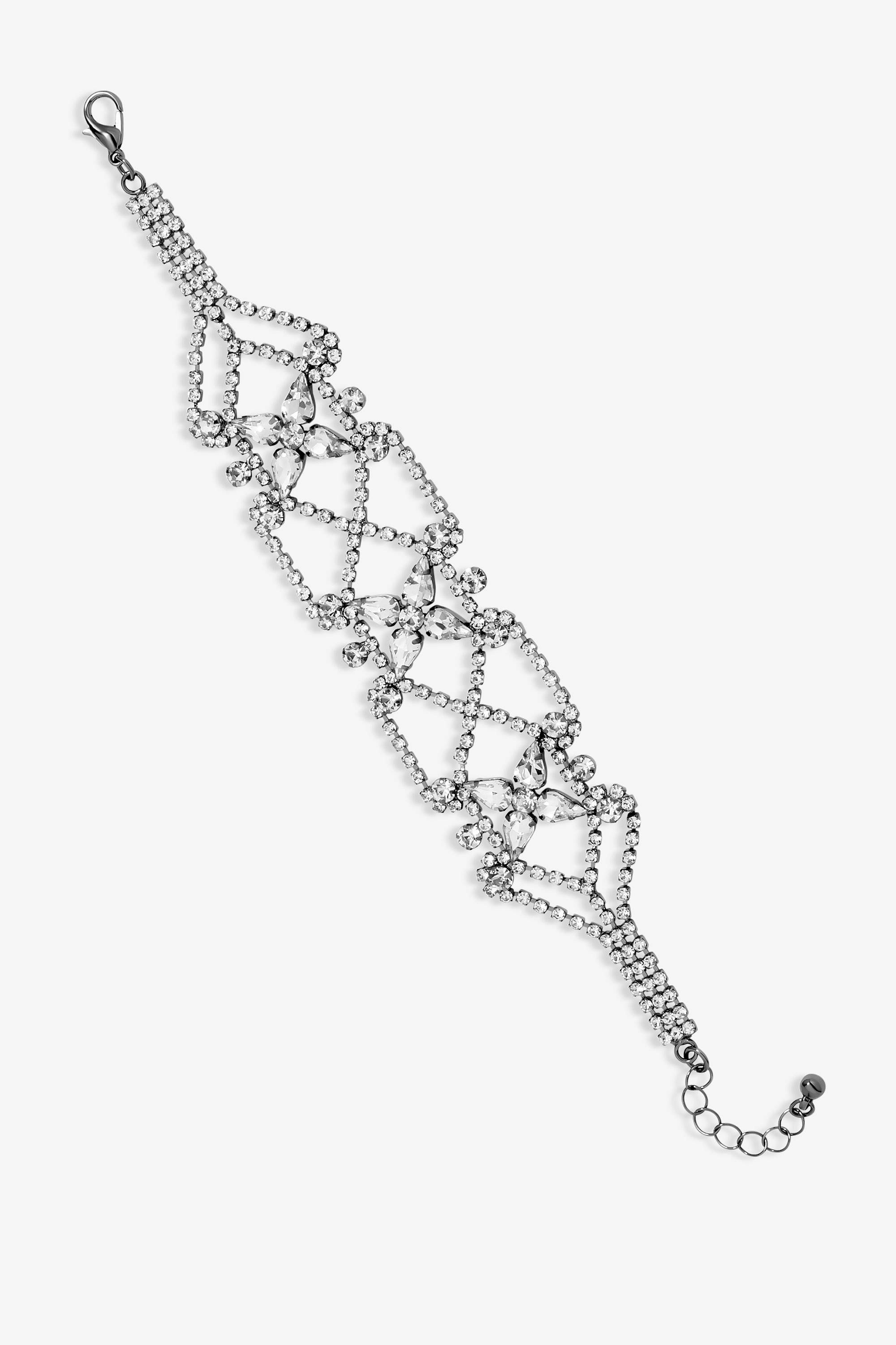 Mood Hematite Crystal Lattice Bracelet image 1