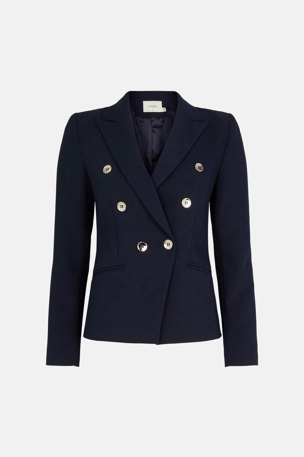 Oasis Premium Double Breasted Blazer Navy image 4