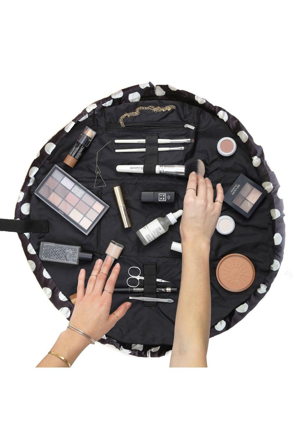 The Flat Lay Co Double Spots Open Flat Makeup Bag Multi image 4