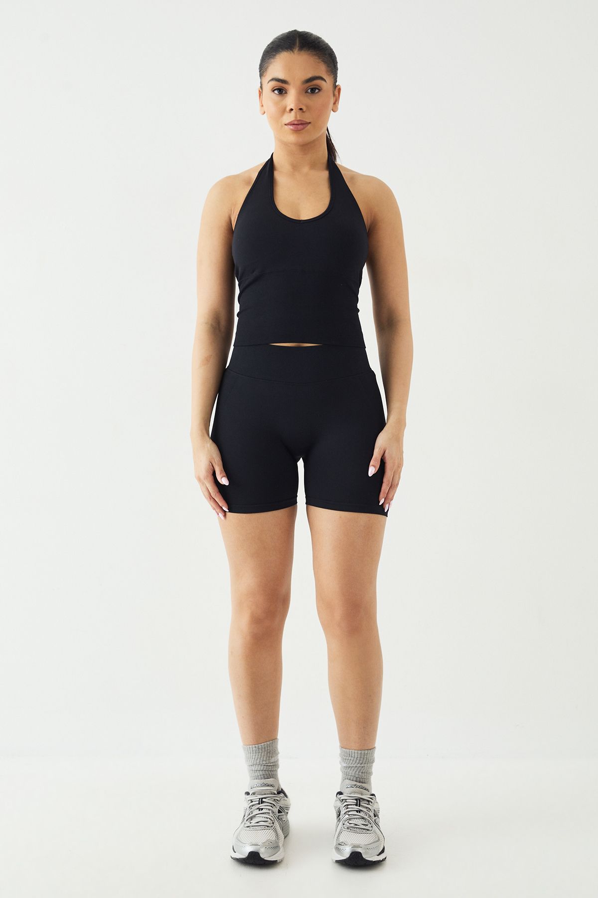 DSGN Studio DSGN Studio Sport Ultra Contour Seamless Padded Halter Top Black image 5