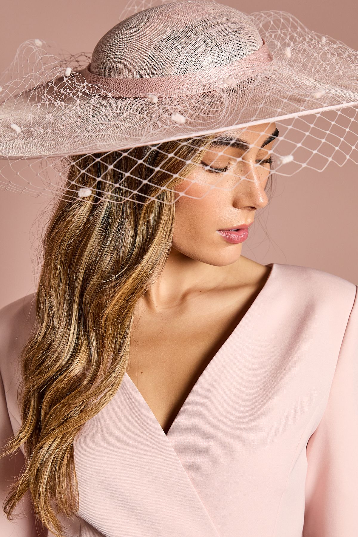 Coast Wide Brim Mesh Hat Blush image 2