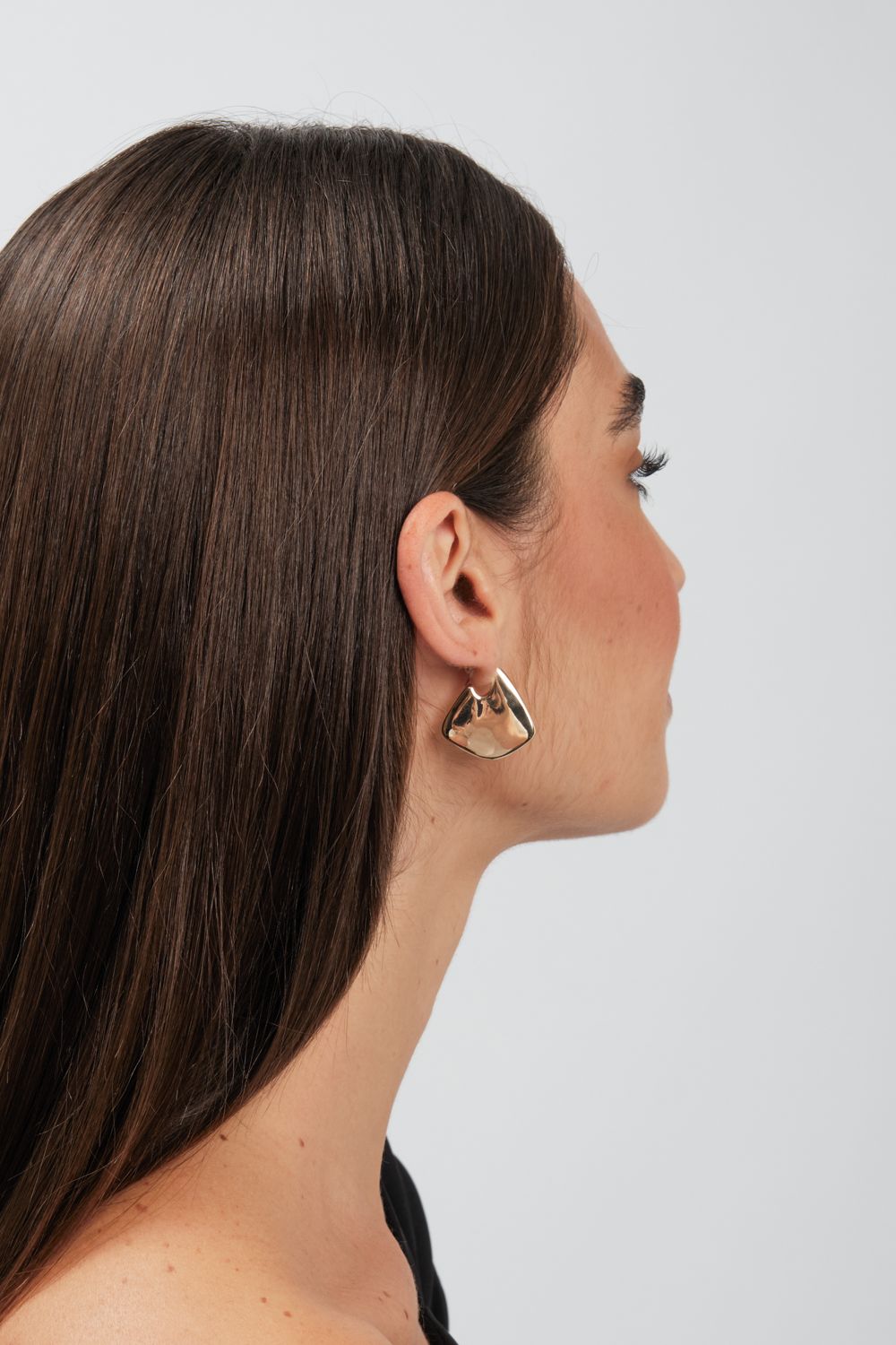 Jon Richard Gold Plated Angular Polished Earrings image 2