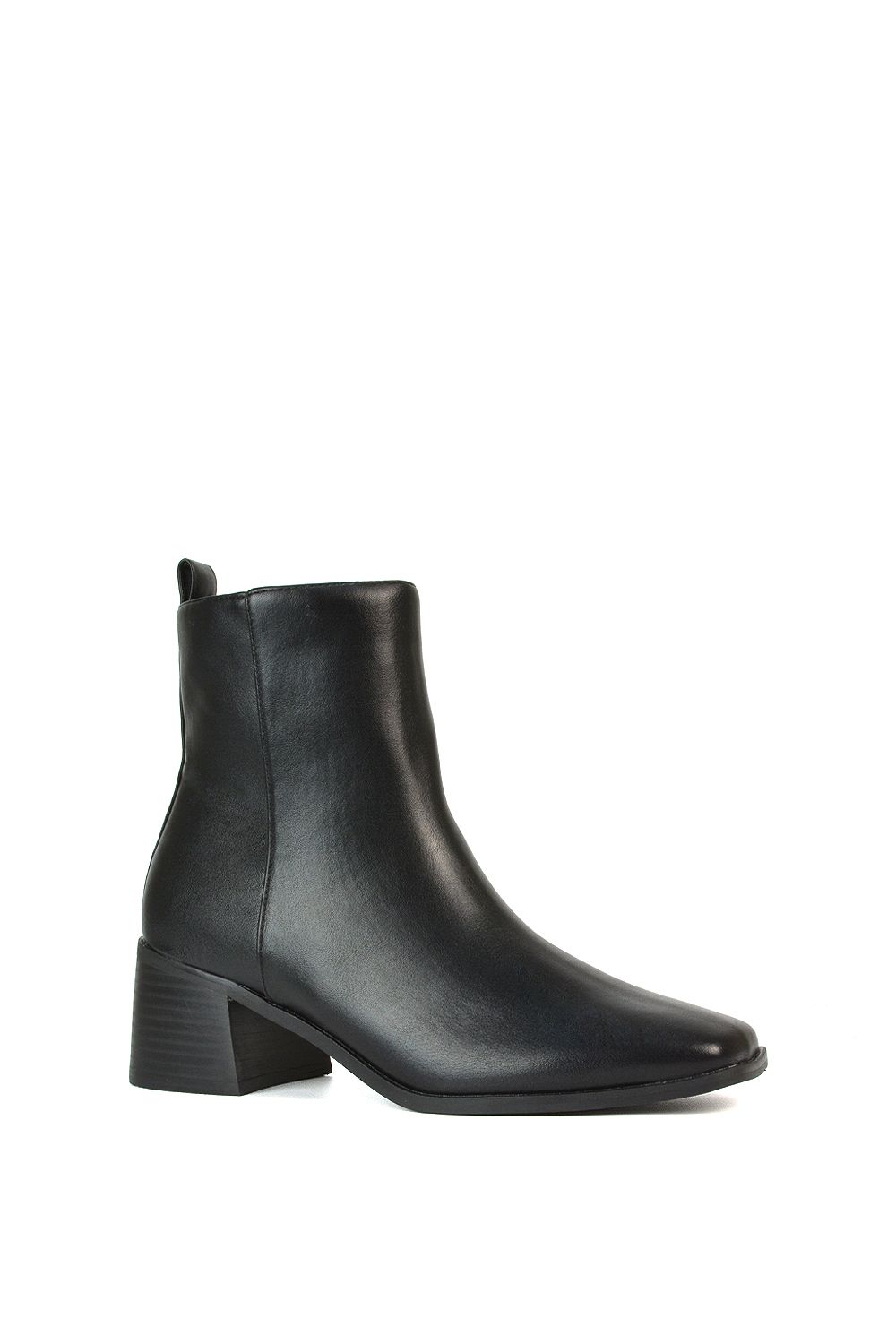 XY London 'Angela' Square Toe Low Heel Ankle Booties With Block Heel image 2