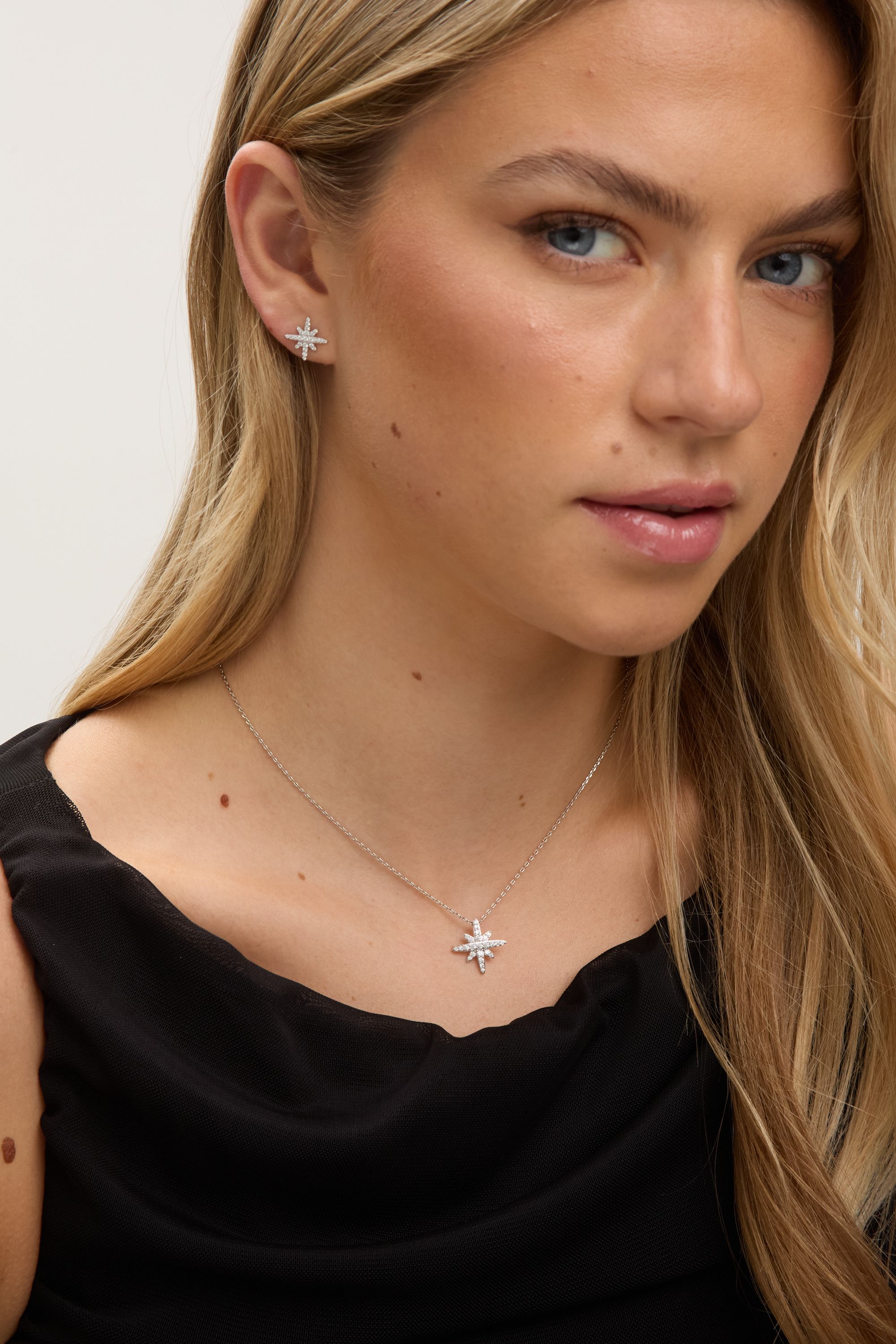 Jon Richard Rhodium Plated and Pave Star Set - Gift Box image 3