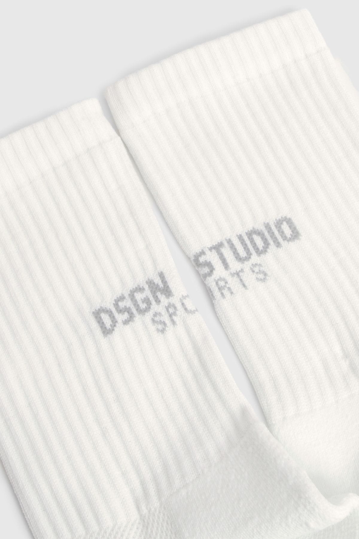 DSGN Studio DSGN Studio Sports 3 Pack Cushion Support Running Sock White image 3