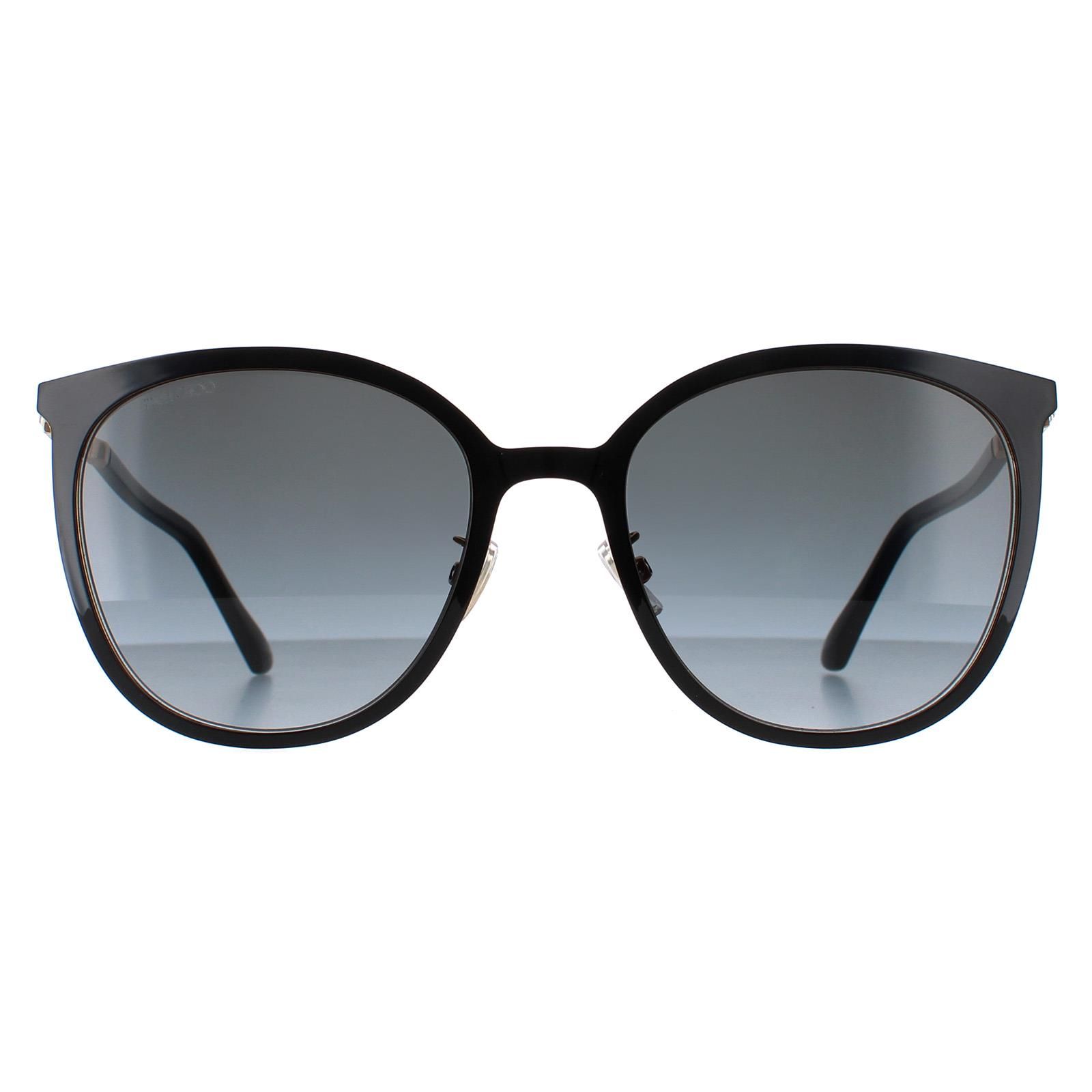 Jimmy Choo Cat Eye Black Gold Dark Grey Gradient ORIA/G/SK image 1