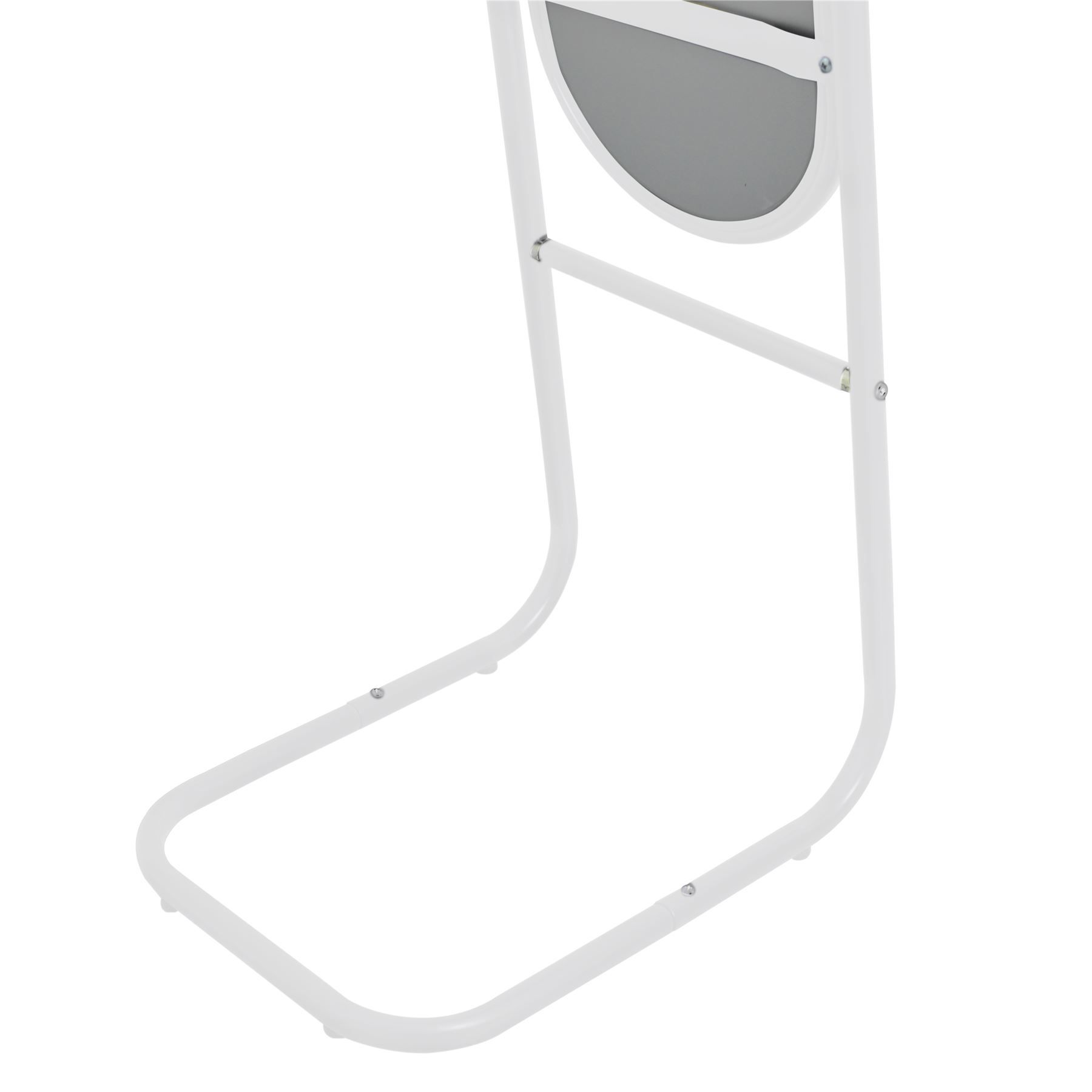 Harbour Housewares Round Full-Length Mirror 153x30cm White Metal Frame image 5