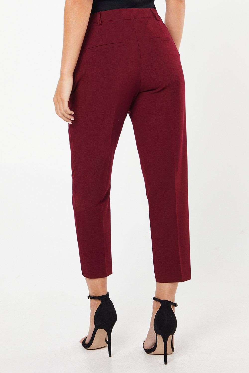 Dorothy Perkins Petite Plain Ankle Grazer Burgundy image 3