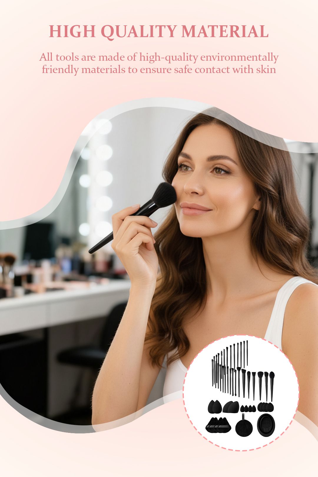 SHEONLY Professional Makeup Brush & Tool Set image 4