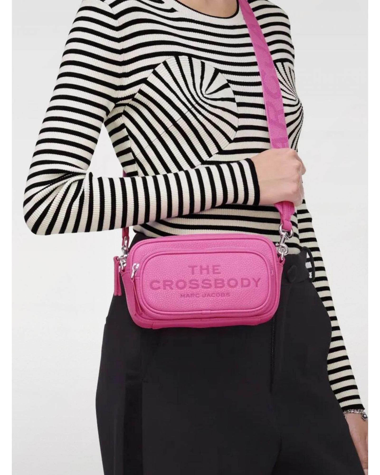 Marc Jacobs The Crossbody Bag Embossed Logo Wo - Baby Pink Clutch Bags image 2