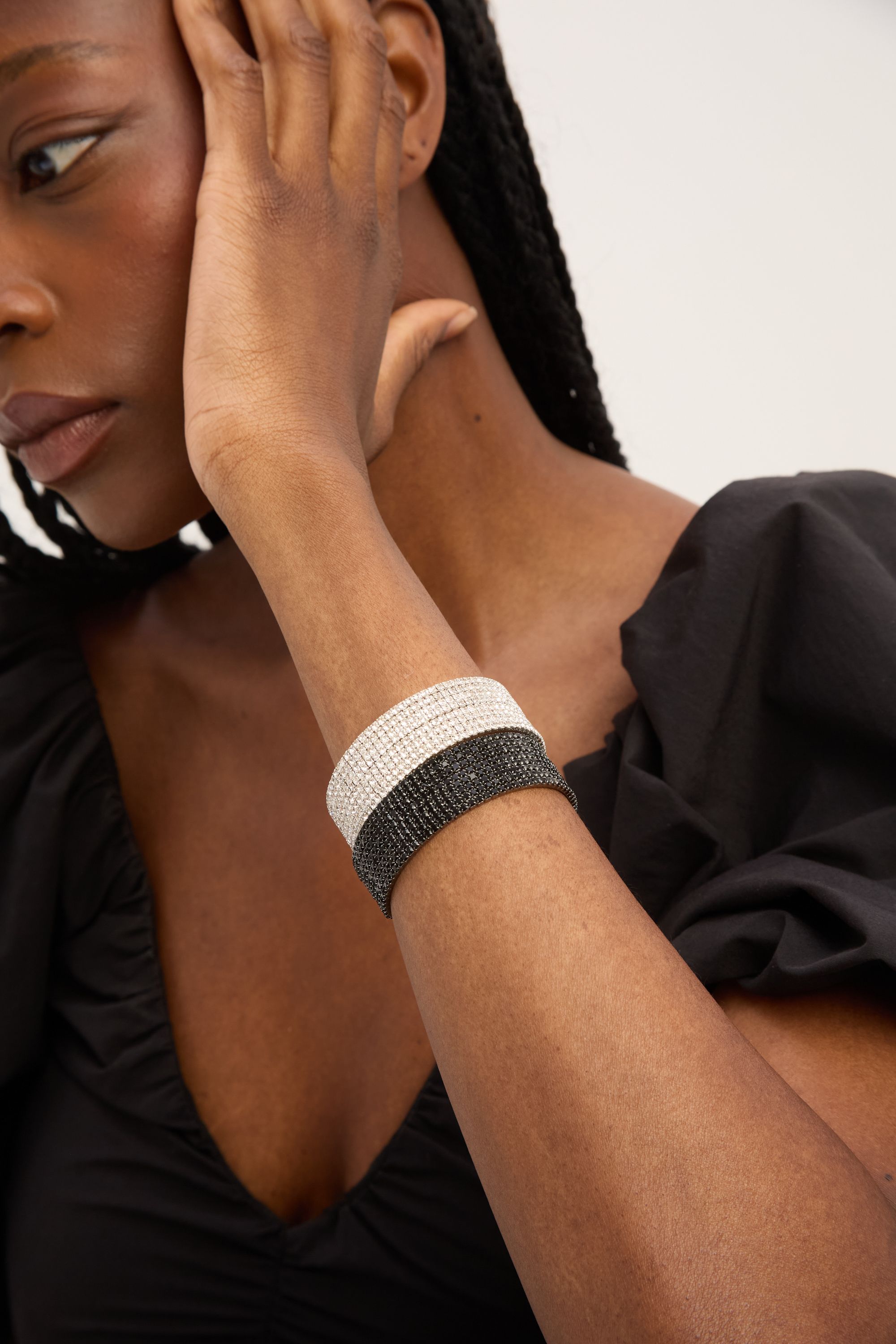 Jon Richard Jet Stone Multirow Cuff image 2