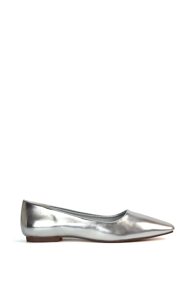 XY London 'Maci' Square Toe Slip On Flat Heel Ballerina Pumps