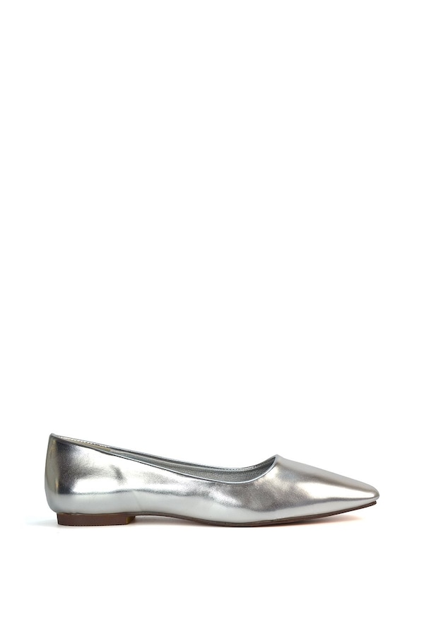 XY London 'Maci' Square Toe Slip On Flat Heel Ballerina Pumps