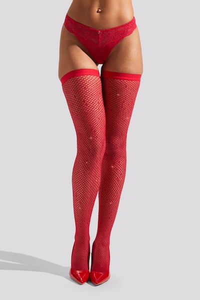 Ann Summers Plain Top Diamante Hold Ups