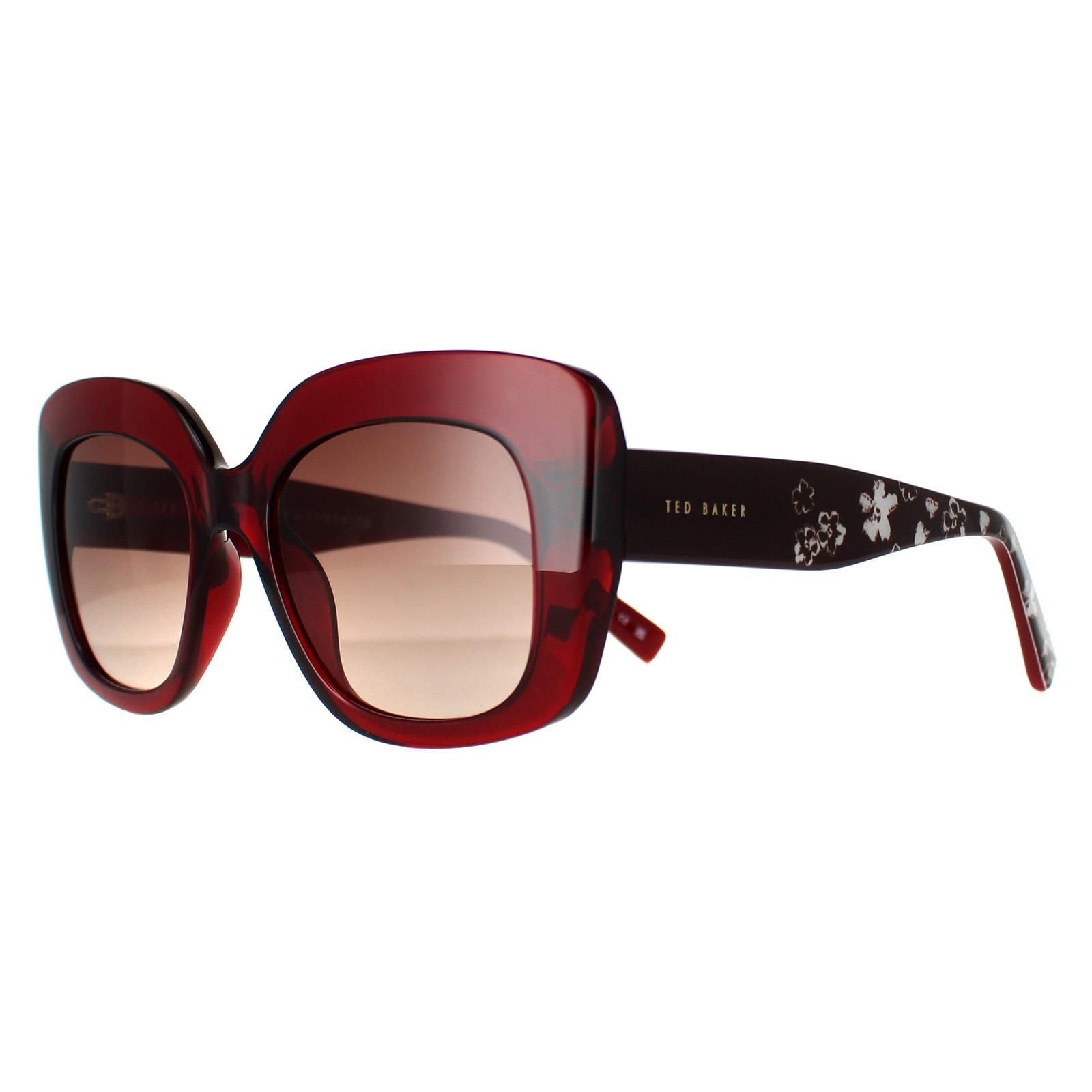 Ted Baker Cat Eye Crystal Dark Red Brown Red Gradient TB1675 Hattie image 2