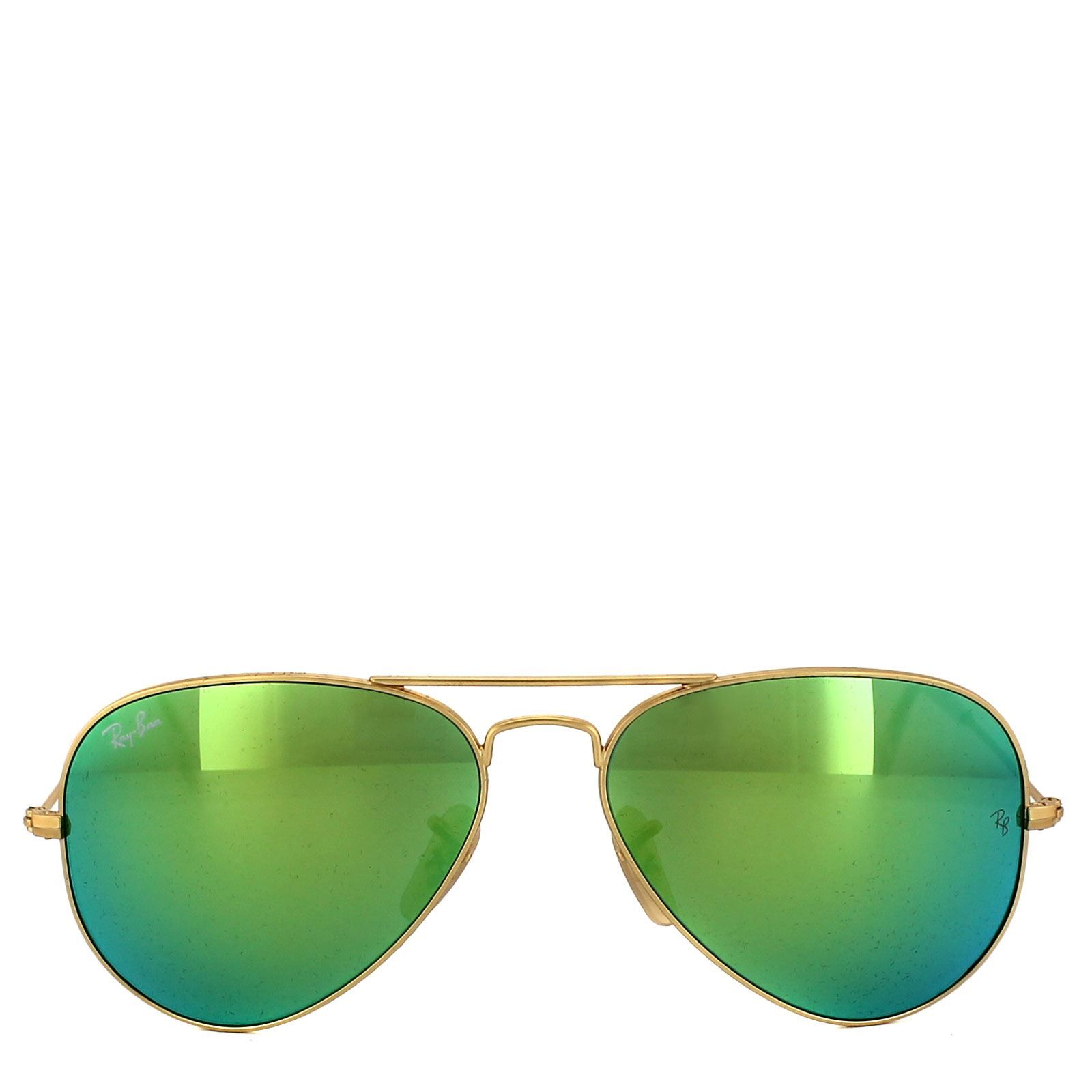 Ray-Ban Aviator Gold Green Flash Mirror Aviator 3025 Sunglasses