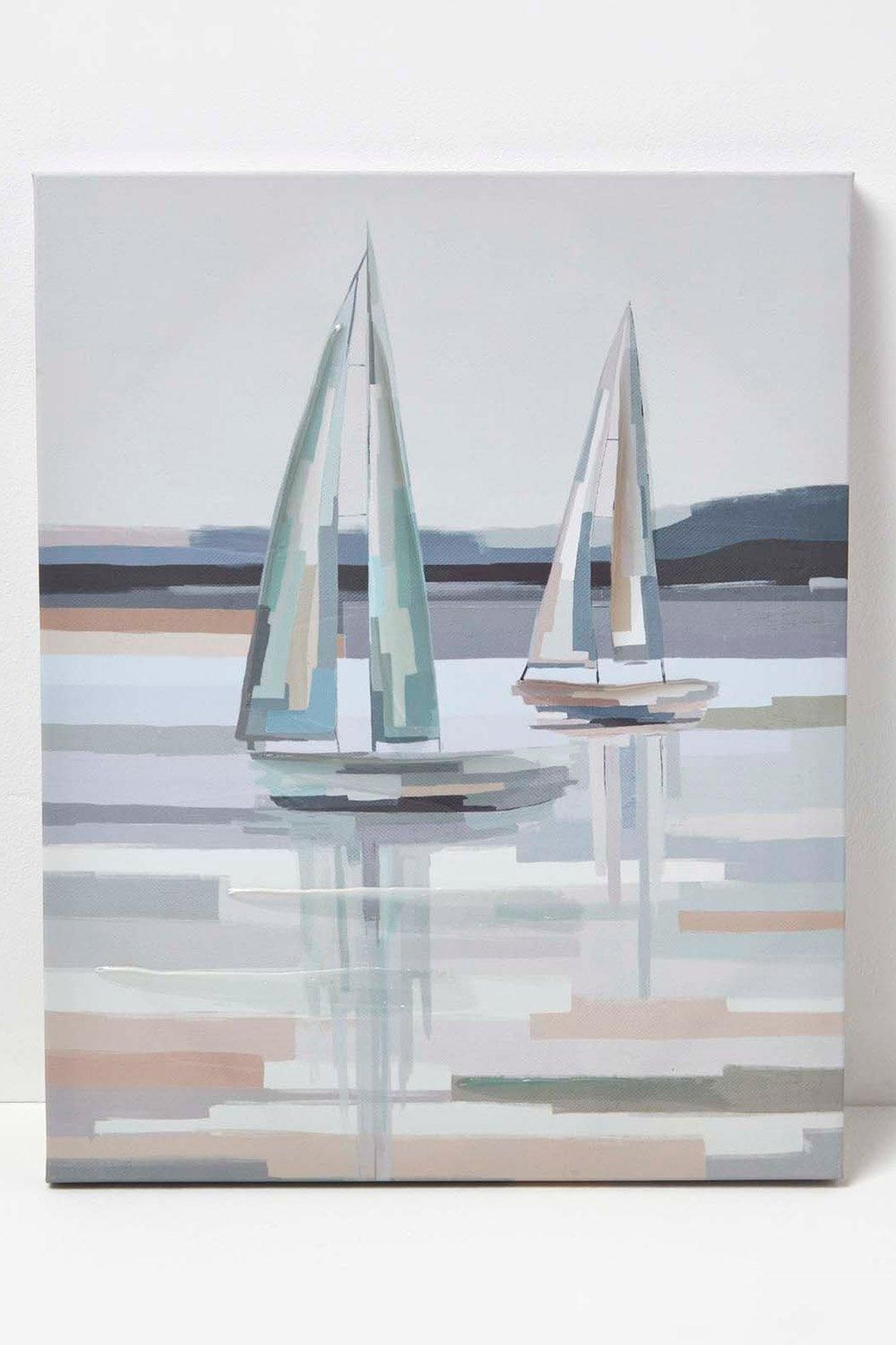 Homescapes Decorative Wall Art Boats, Design Wall Decoration Set of 2 image 3