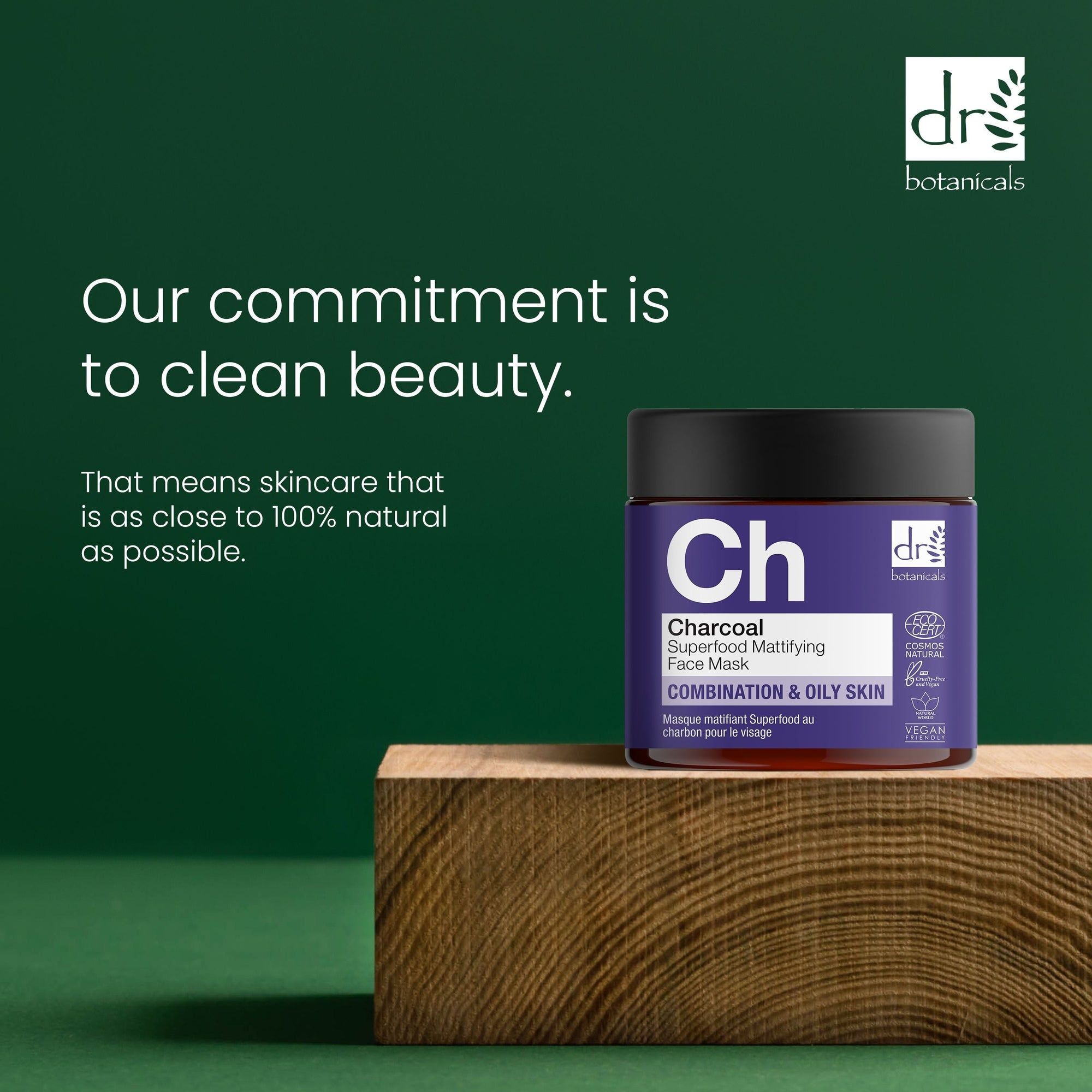 Dr. Botanicals Charcoal Superfood Mattifying Face Mask 60ml x 2 Duo Pack image 4