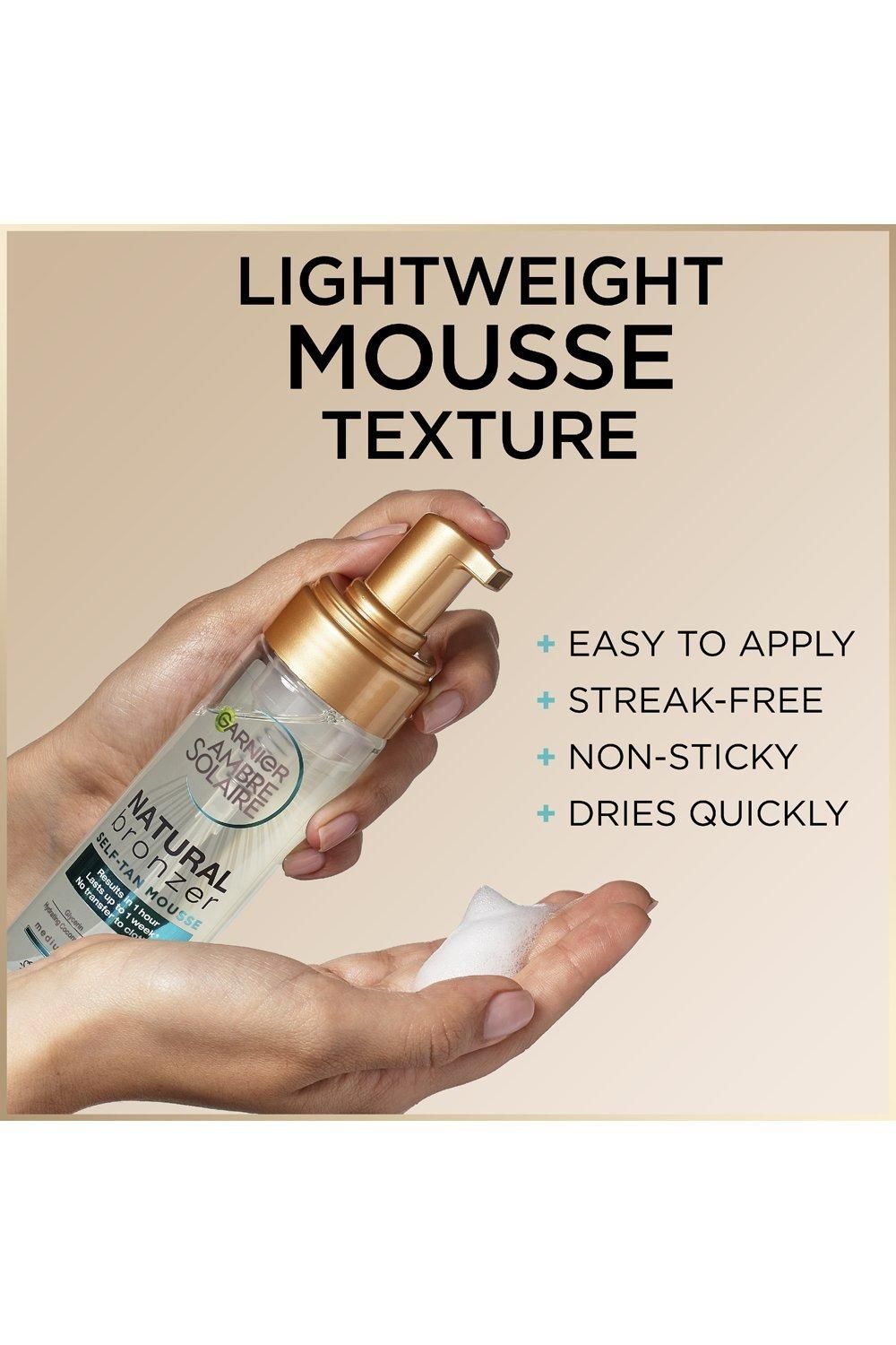 Garnier Ambre Solaire Vegan Natural Bronzer Intense Clear Self Tan Mousse Multi image 10