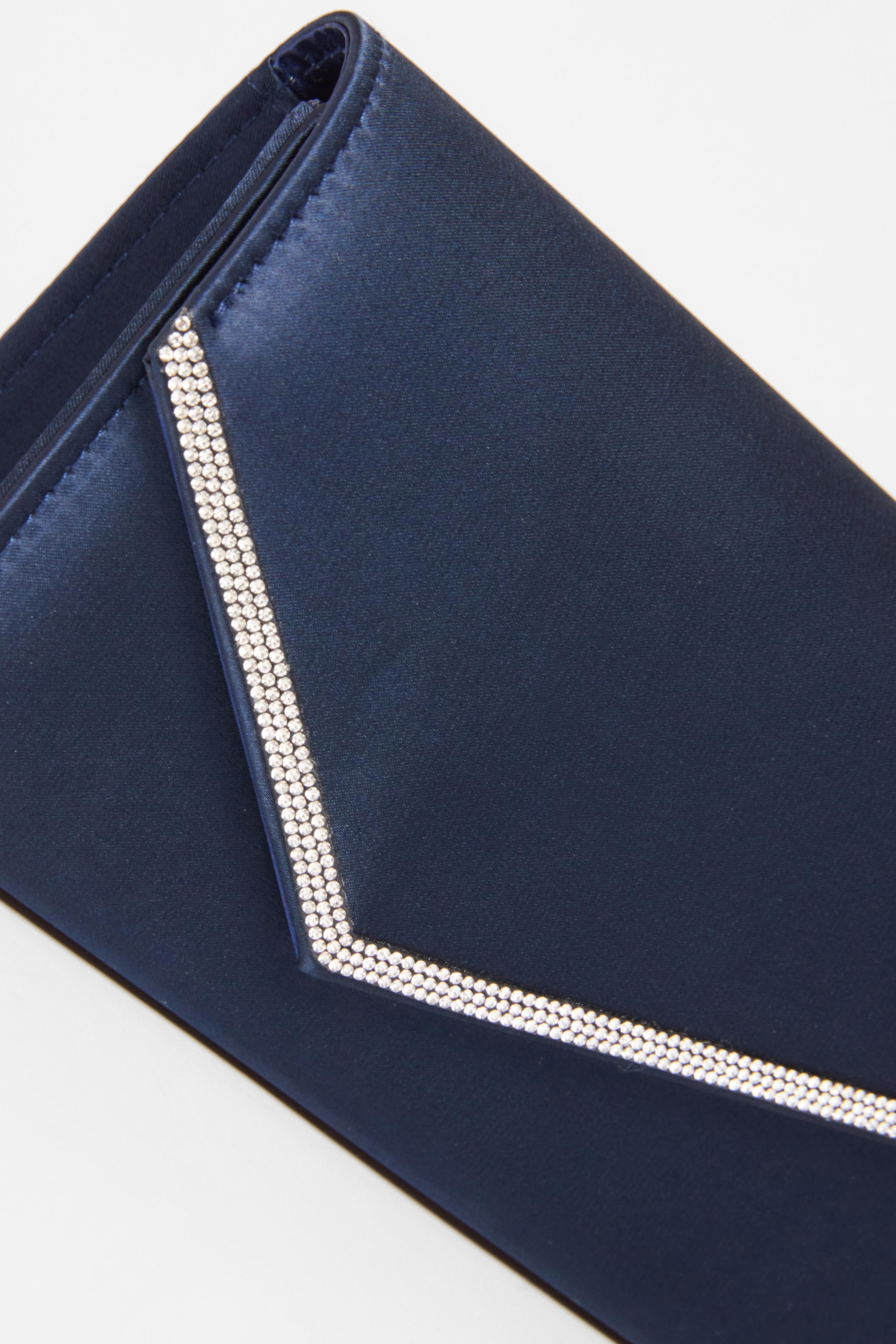 Quiz Navy Diamante Clutch image 5