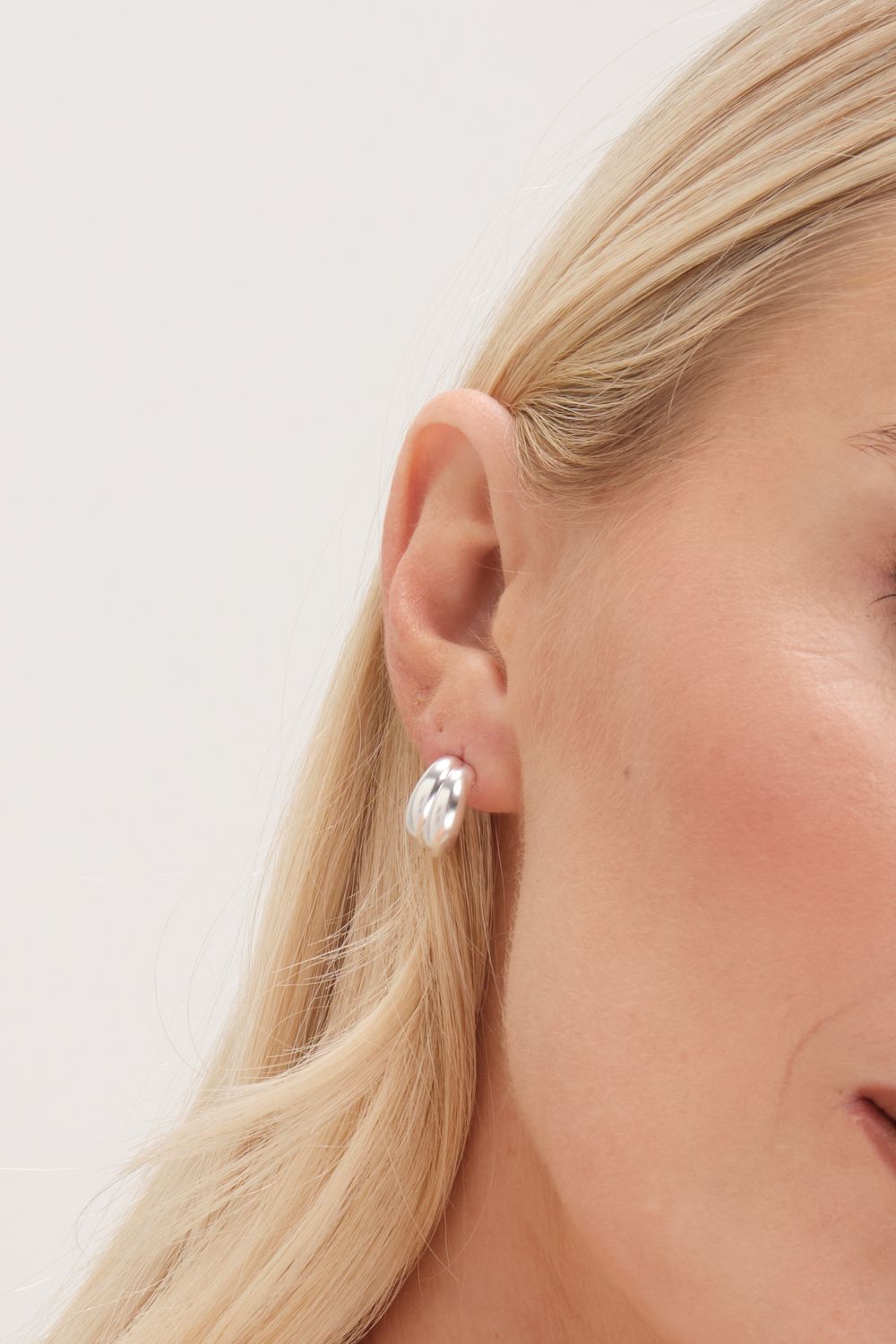 Simply Silver Sterling Silver 925 Polished Double Row Ridge Drop Earrings image 2