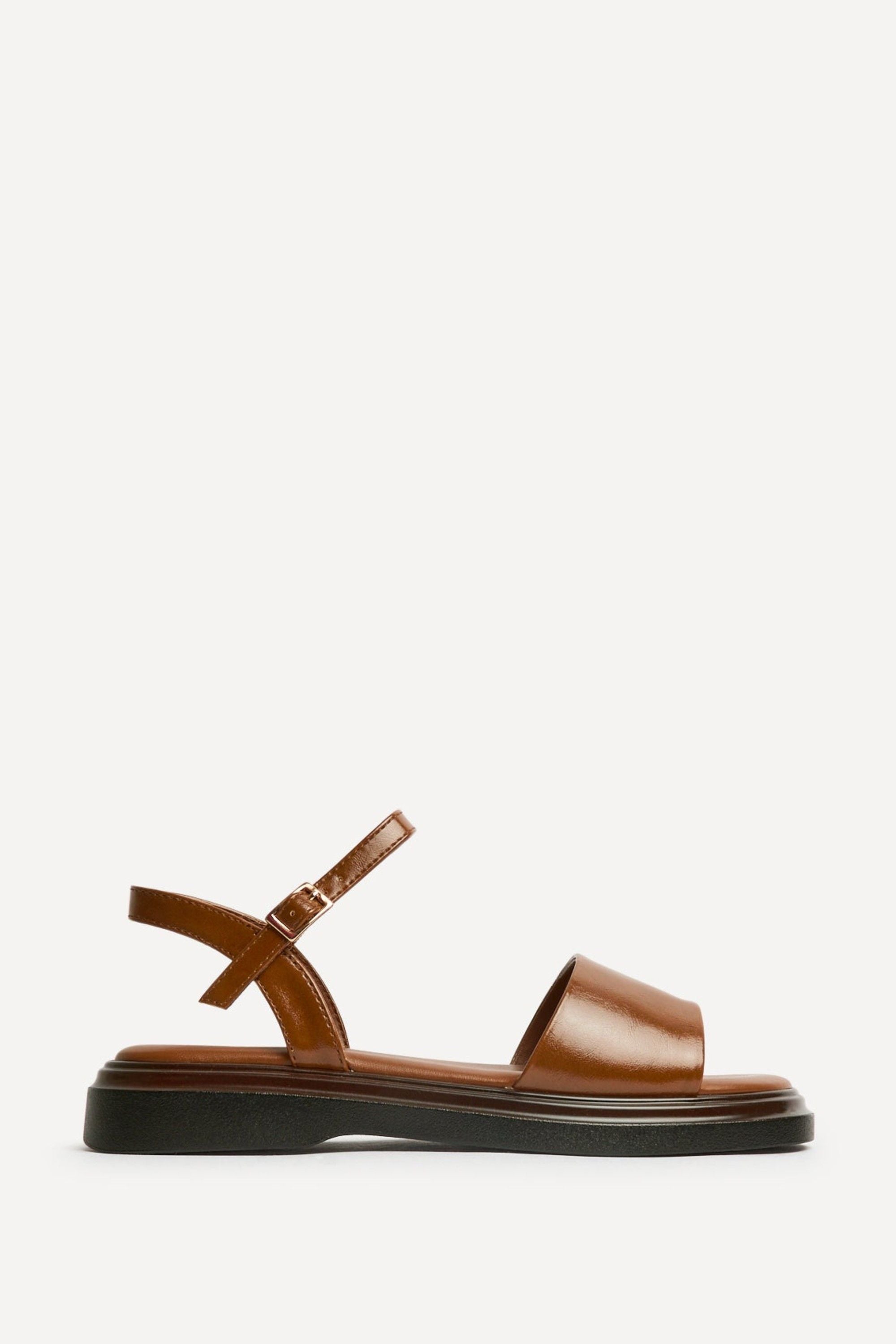 Linzi Balance Tan Flat Sandals