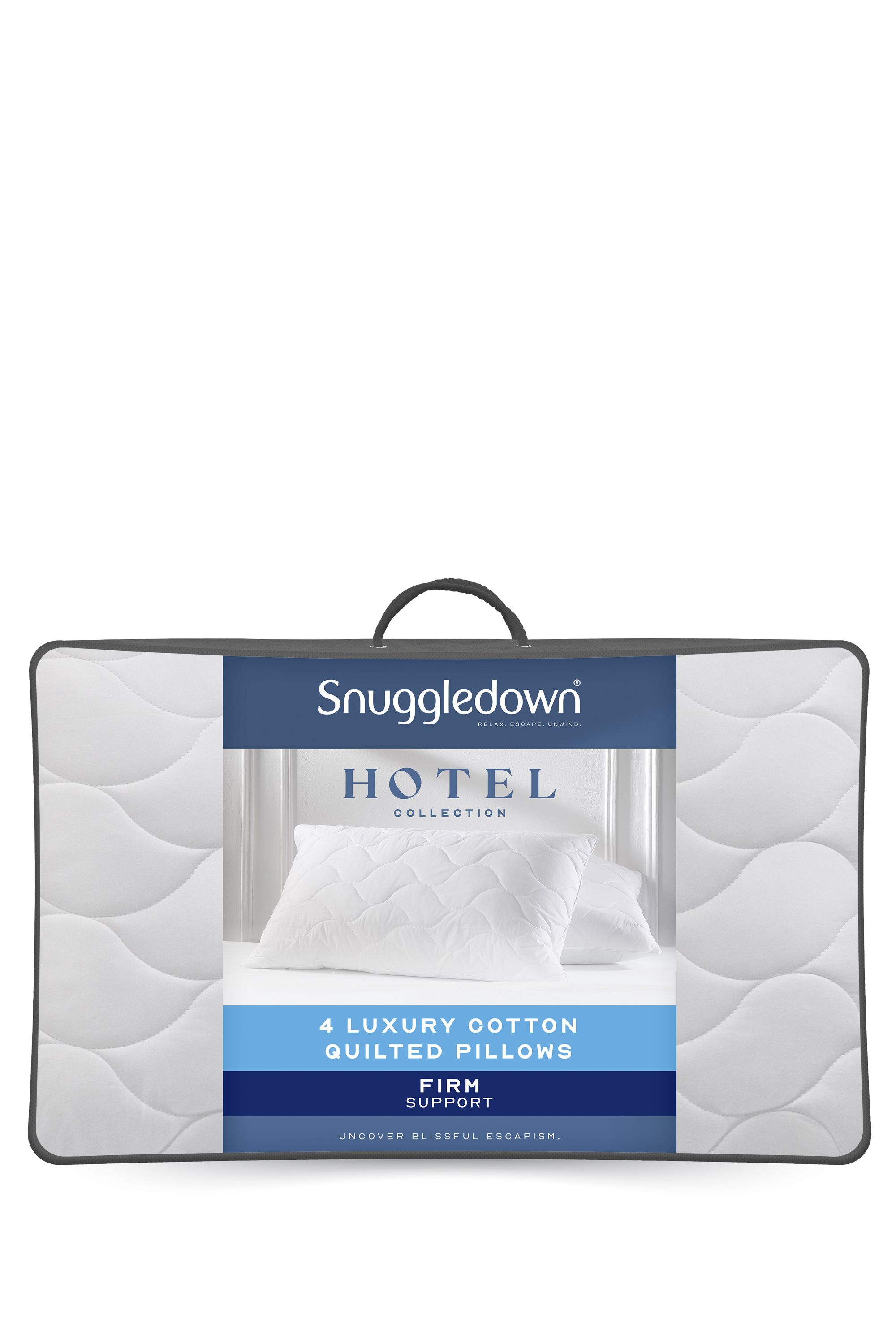 Snuggledown Snuggledown Luxury Cotton Quilted Pillow, Firm Support, 4 Pack image 10