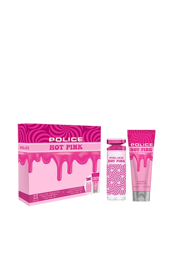 Police Hot Pink Woman Eau De Toilette 100ml and Body Lotion 125ml Gift Set Misc