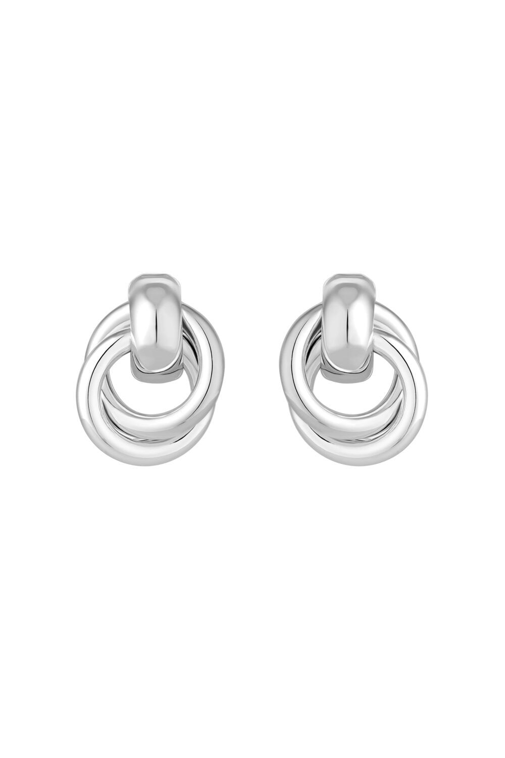 Jon Richard Jon Richard Silver Plated Knotted Door Knocker Earrings image 1