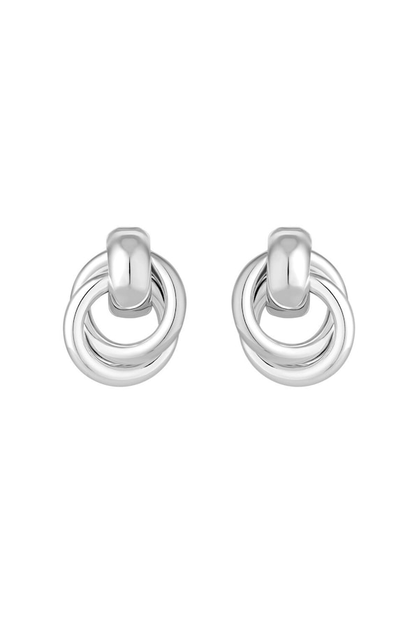 Jon Richard Jon Richard Silver Plated Knotted Door Knocker Earrings