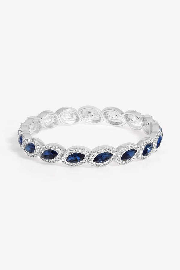 Jon Richard Blue And Crystal Stretch Bracelet
