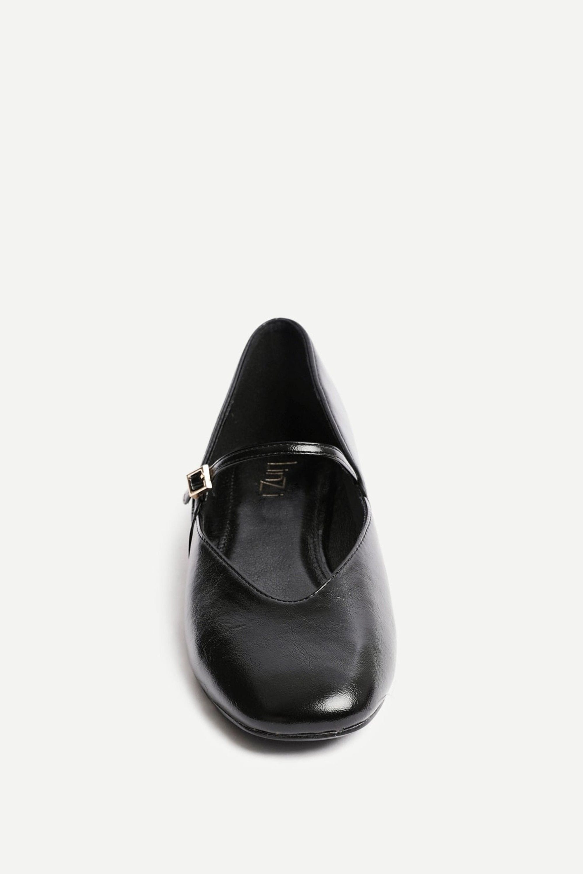 Linzi Hush Black Faux Leather Mary Jane Style Flats image 4