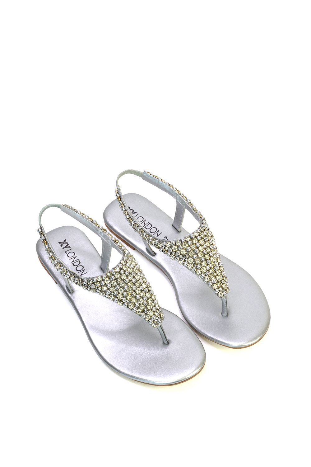 XY London 'Lauren' Embellished Toe Post Flat Sandals image 3