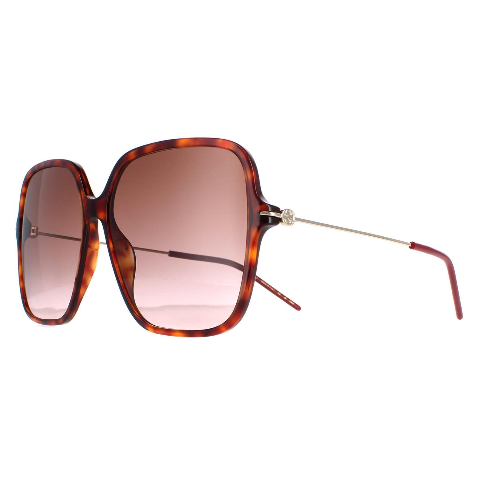 Gucci Square Dark Havana Brown Gradient GG1267S image 2