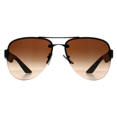 Prada Sport Aviator Gunmetal Brown Gradient PS55YS