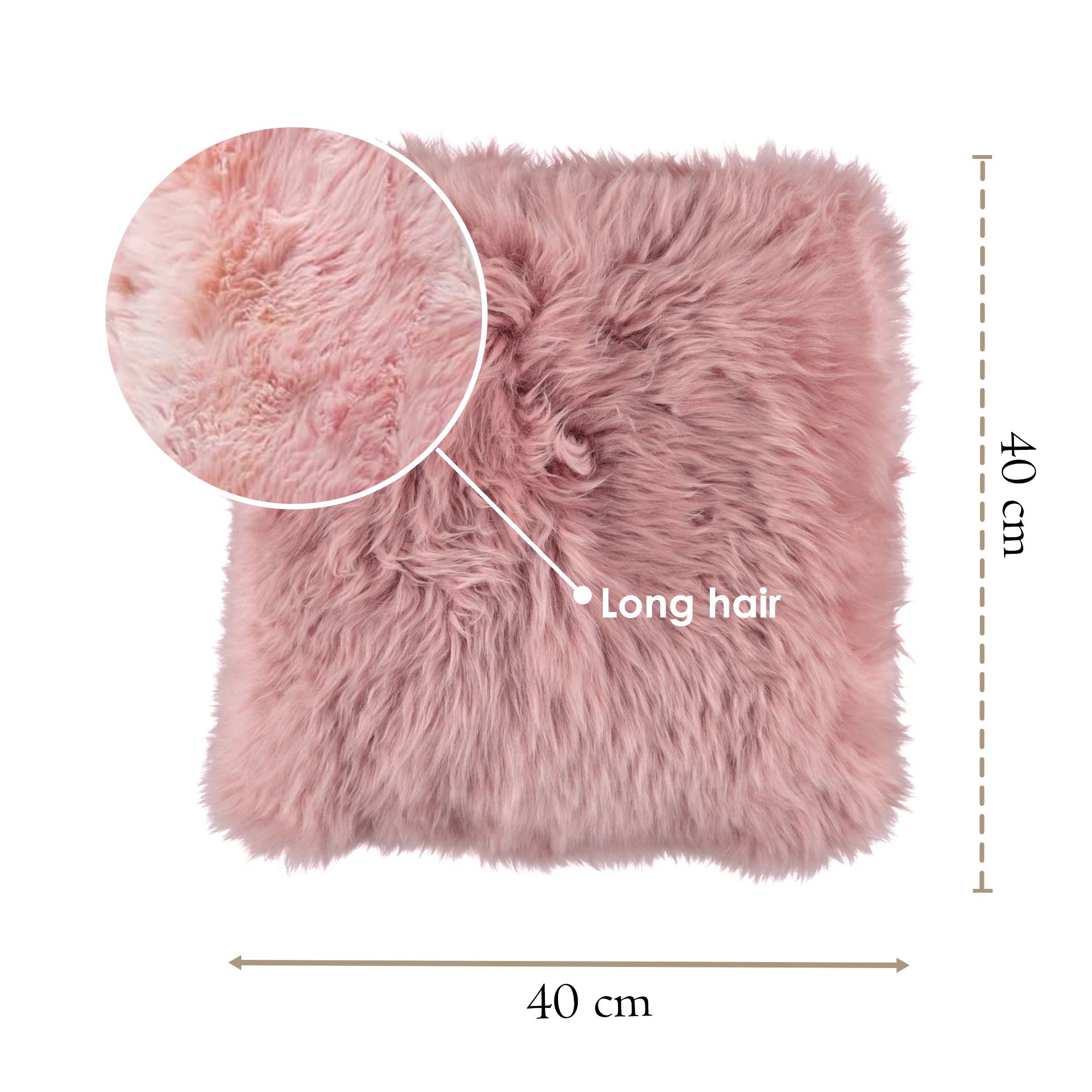 Infinity Leather Luxury Genuine Sheepskin 40x40cm Real Wool Single Sided Cushion image 2