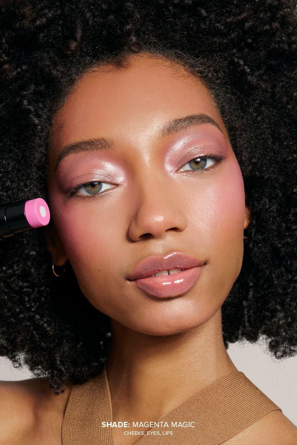 Nudestix Nudies Matte + Glow Core All Over Face Blush Magenta Magic image 6