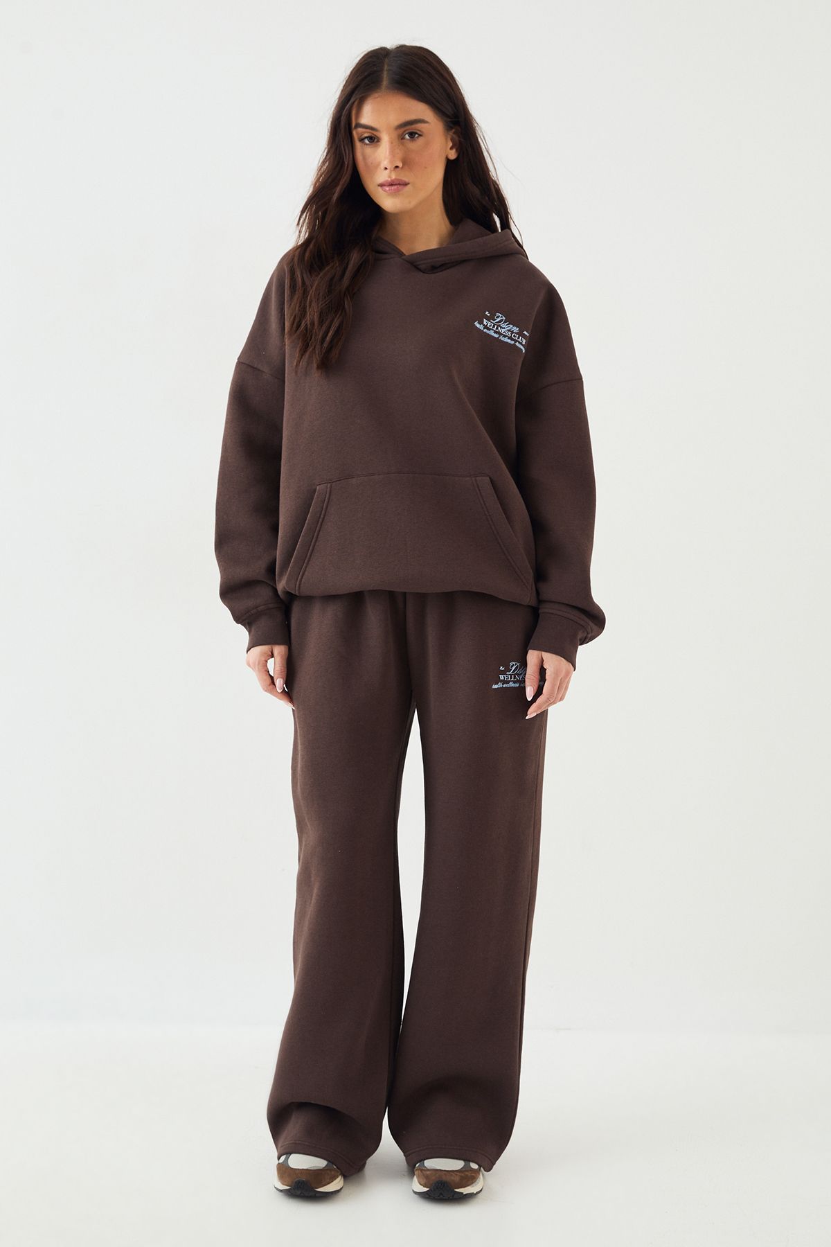 DSGN Studio DSGN Studio Wellness Club Oversized Hooded Tracksuit Dark Chocolate image 5