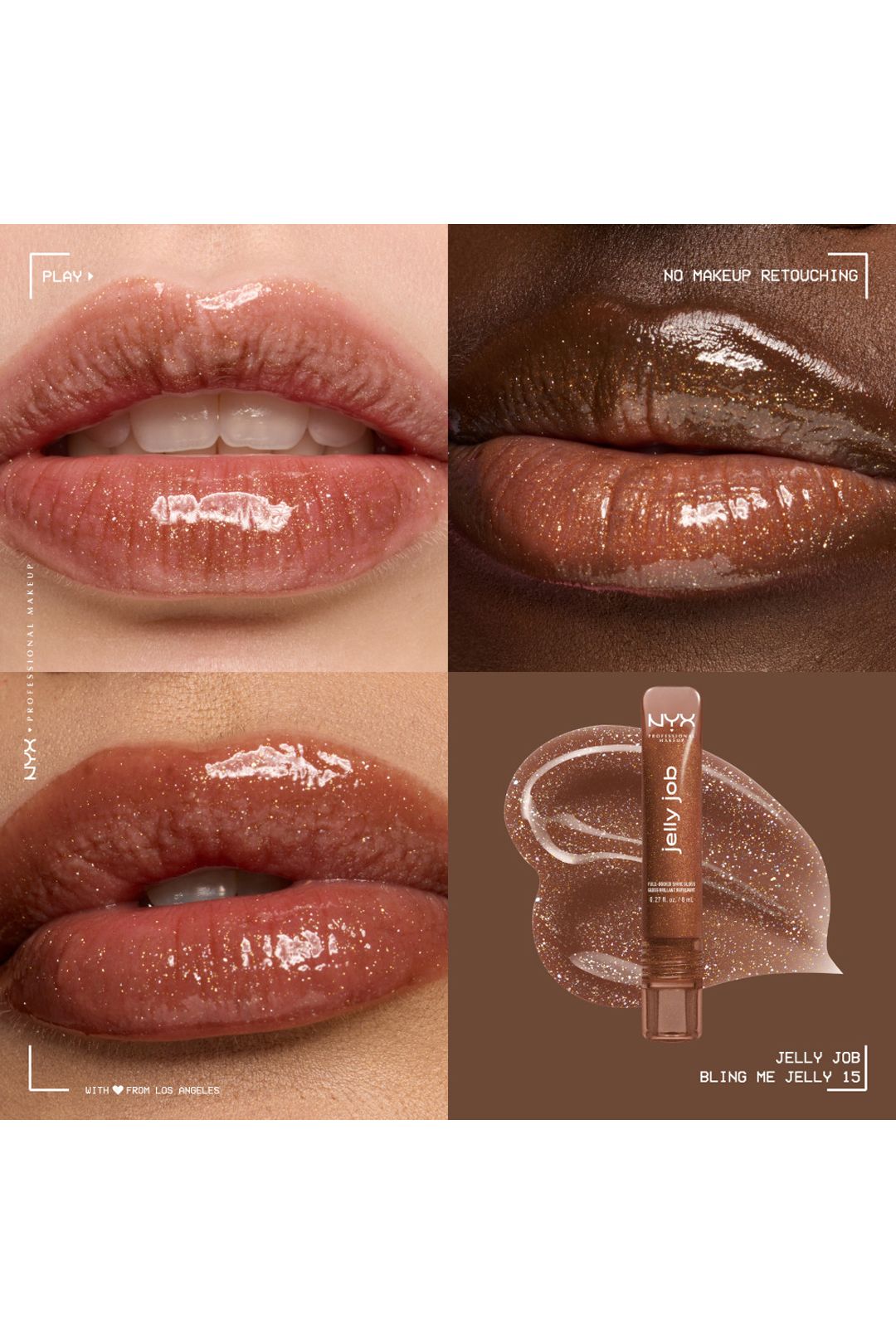 NYX Professional Makeup Jelly Job Lip Gloss 8ml Bling Me Jelly image 6