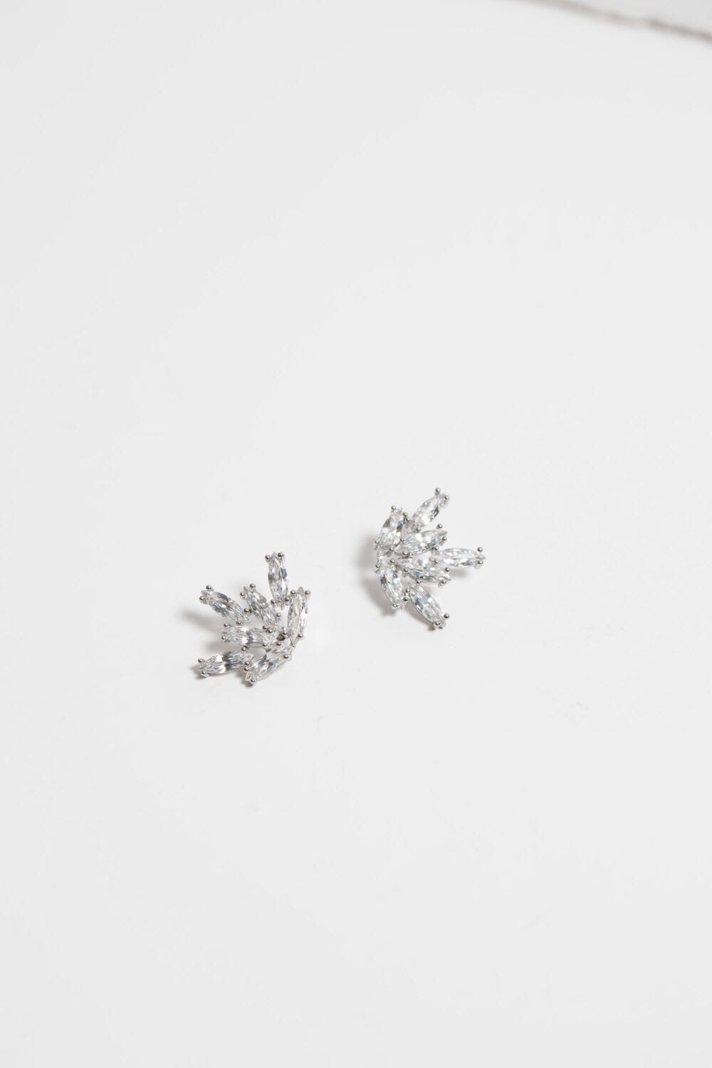 Jon Richard Rhodium Plated Cubic Zirconia Starburst Earrings image 3
