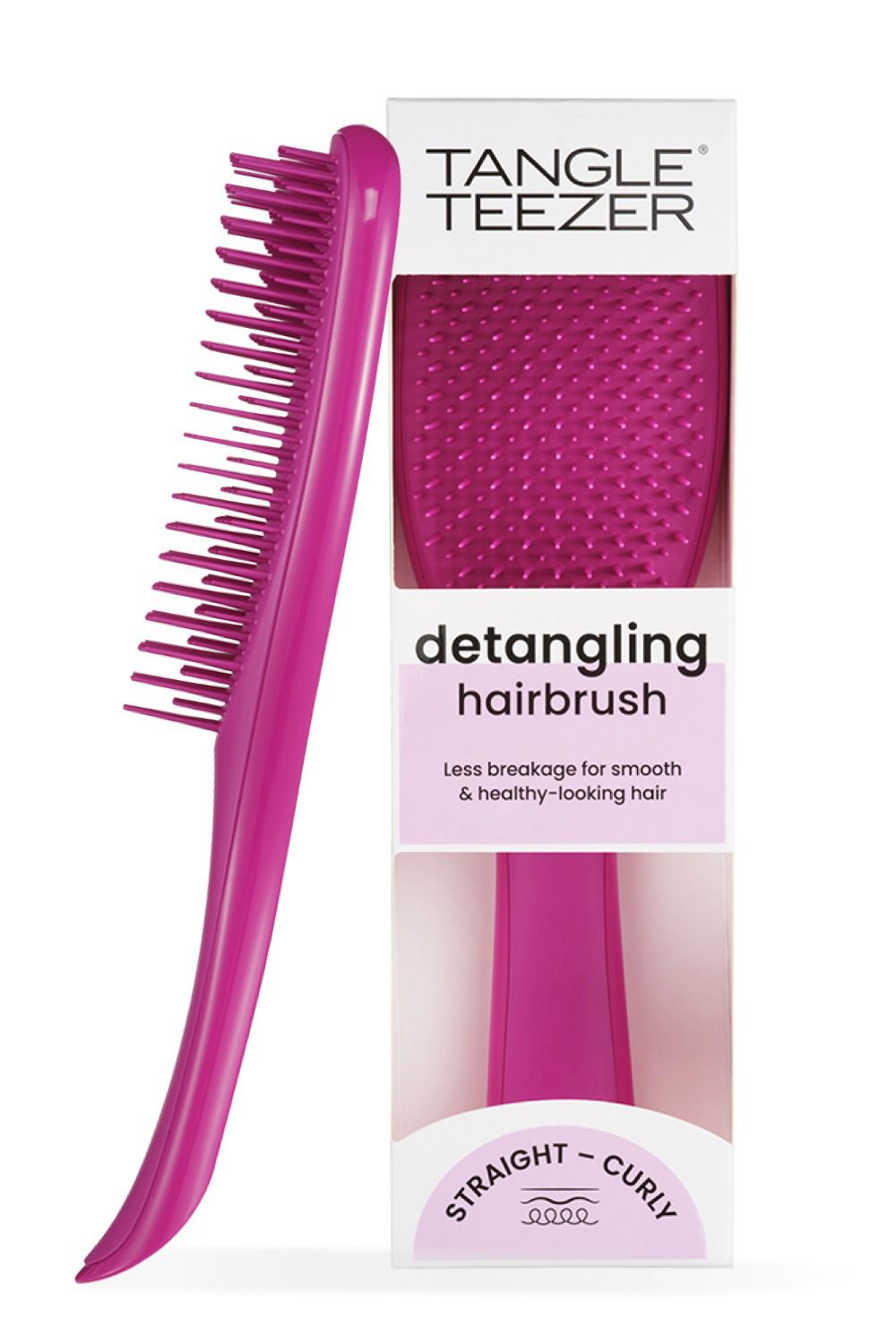Tangle Teezer The Ultimate Detangler (straight to curly) Electric Raspberry image 3