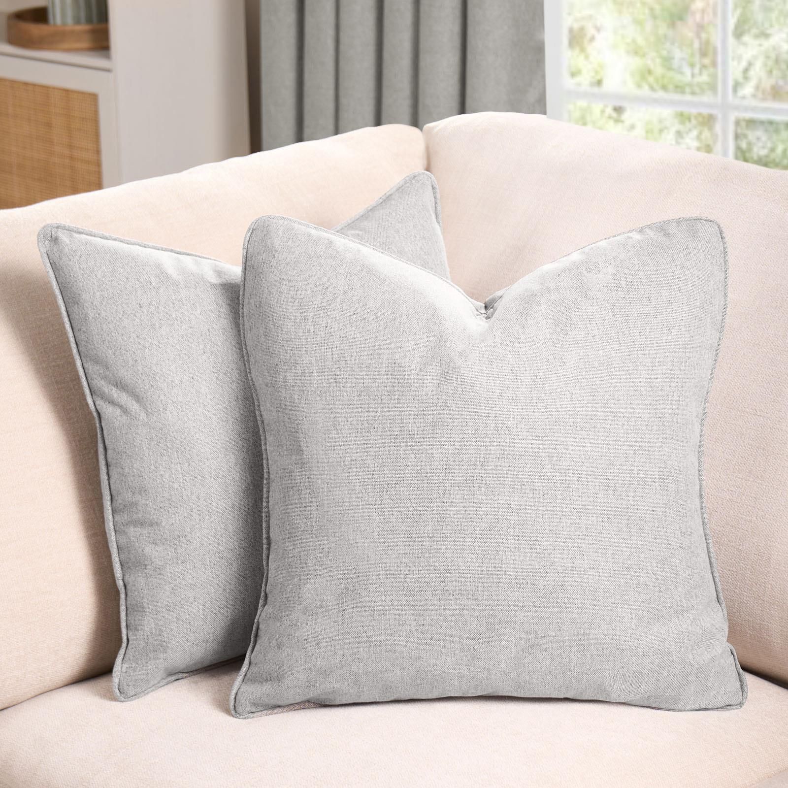 OHS 4 Pack Woven Texture Cushion Covers Home Decor Set image 2