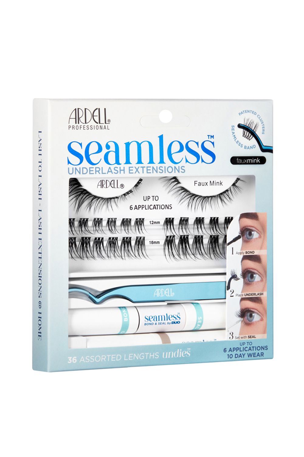 Ardell Seamless Extensions Faux Mink Black image 6